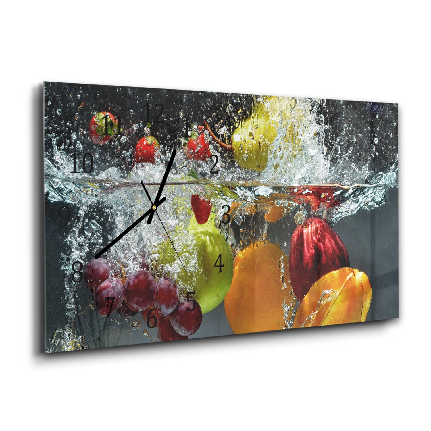 Wanduhr 60x30 - Frucht-Splash