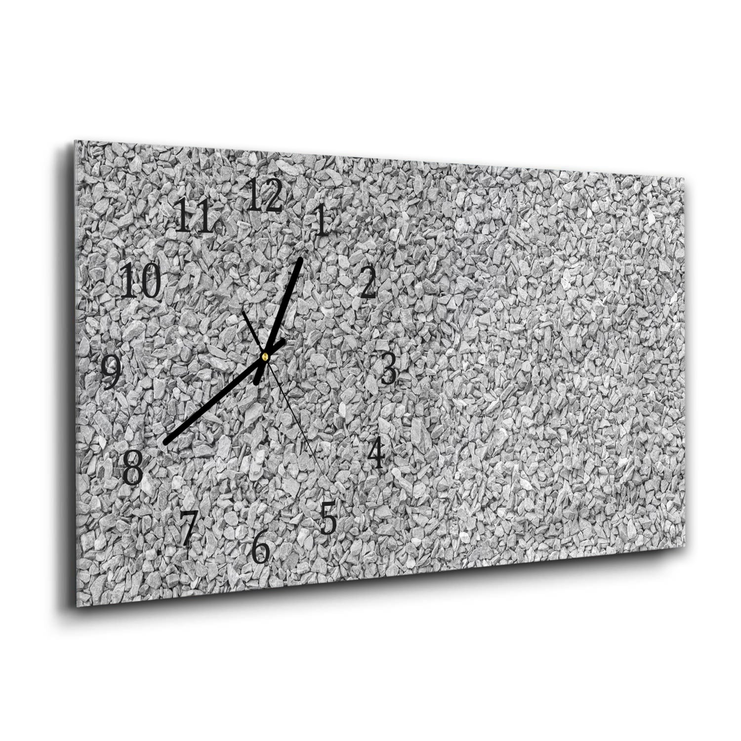 Wanduhr 60x30 - Graues Kies