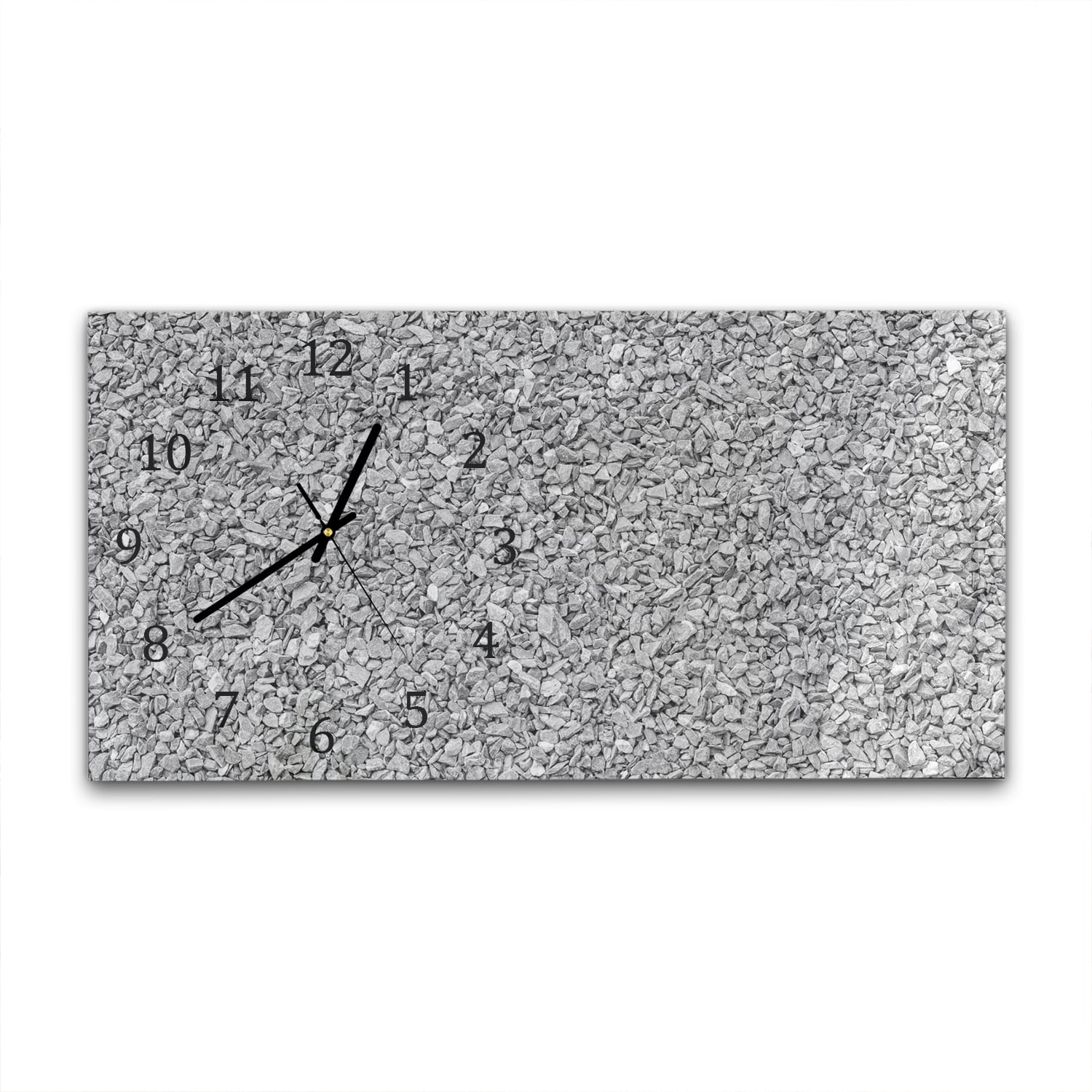 Wanduhr 60x30 - Graues Kies