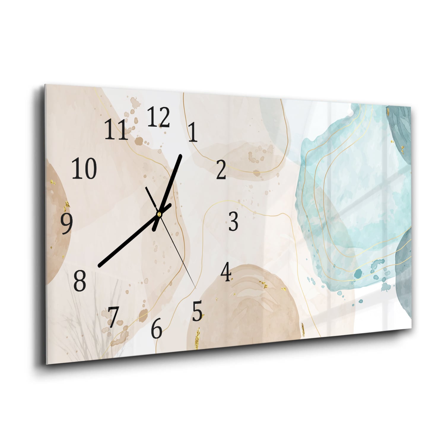 Wanduhr 60x30 - Aquarellkunst