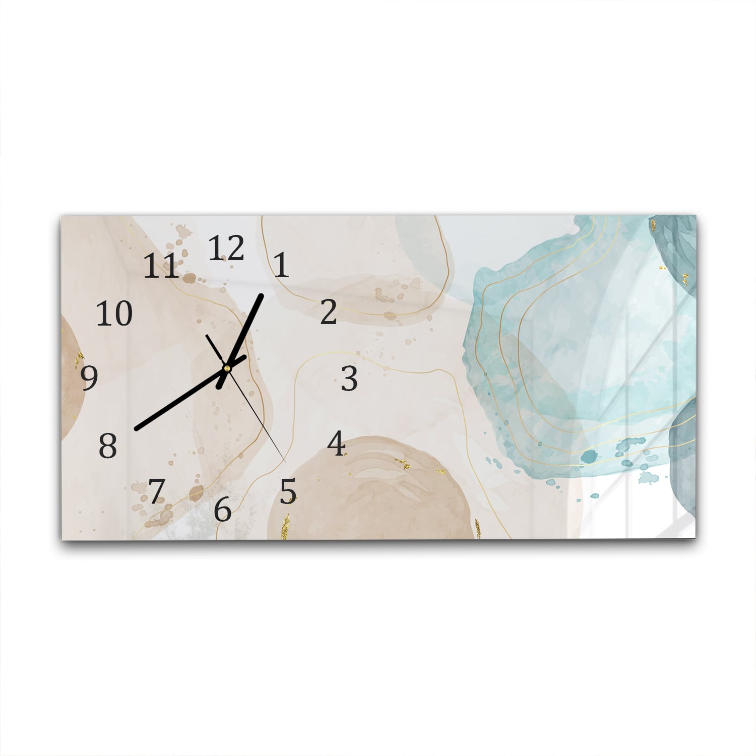 Wanduhr 60x30 - Aquarellkunst