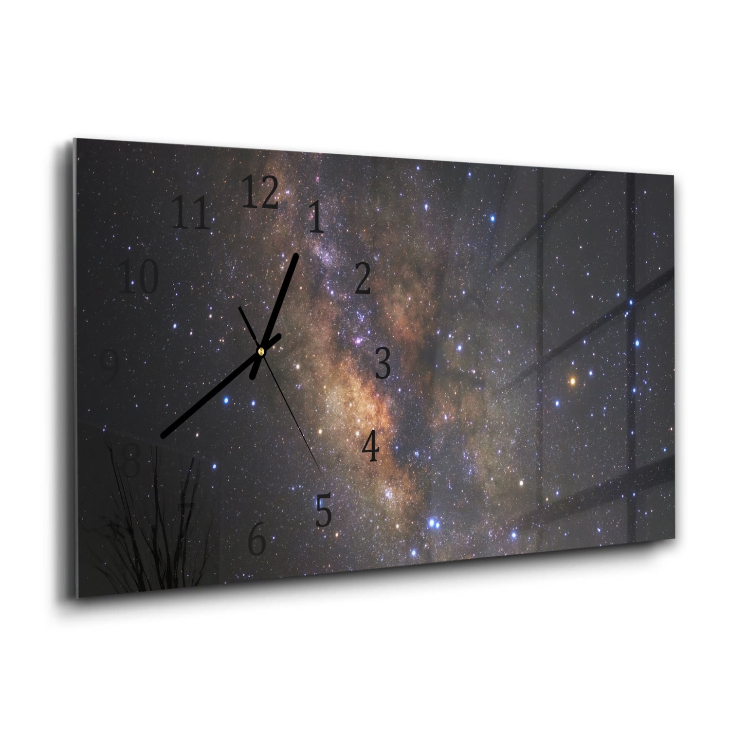 Wanduhr 60x30 - Milchstraße zwischen den Sternen