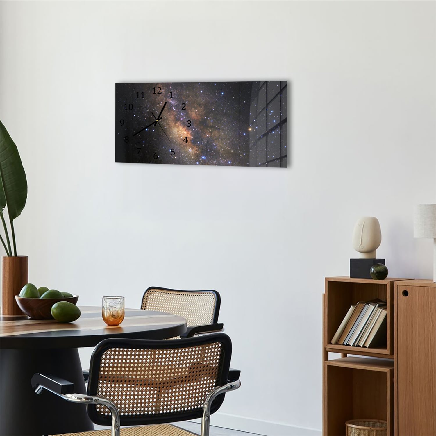 Wanduhr 60x30 - Milchstraße zwischen den Sternen
