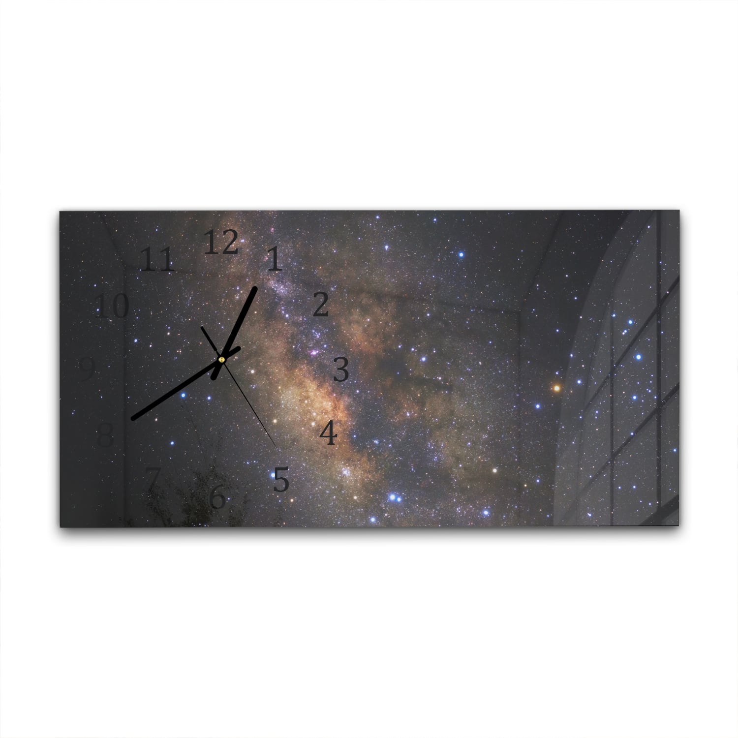 Wanduhr 60x30 - Milchstraße zwischen den Sternen
