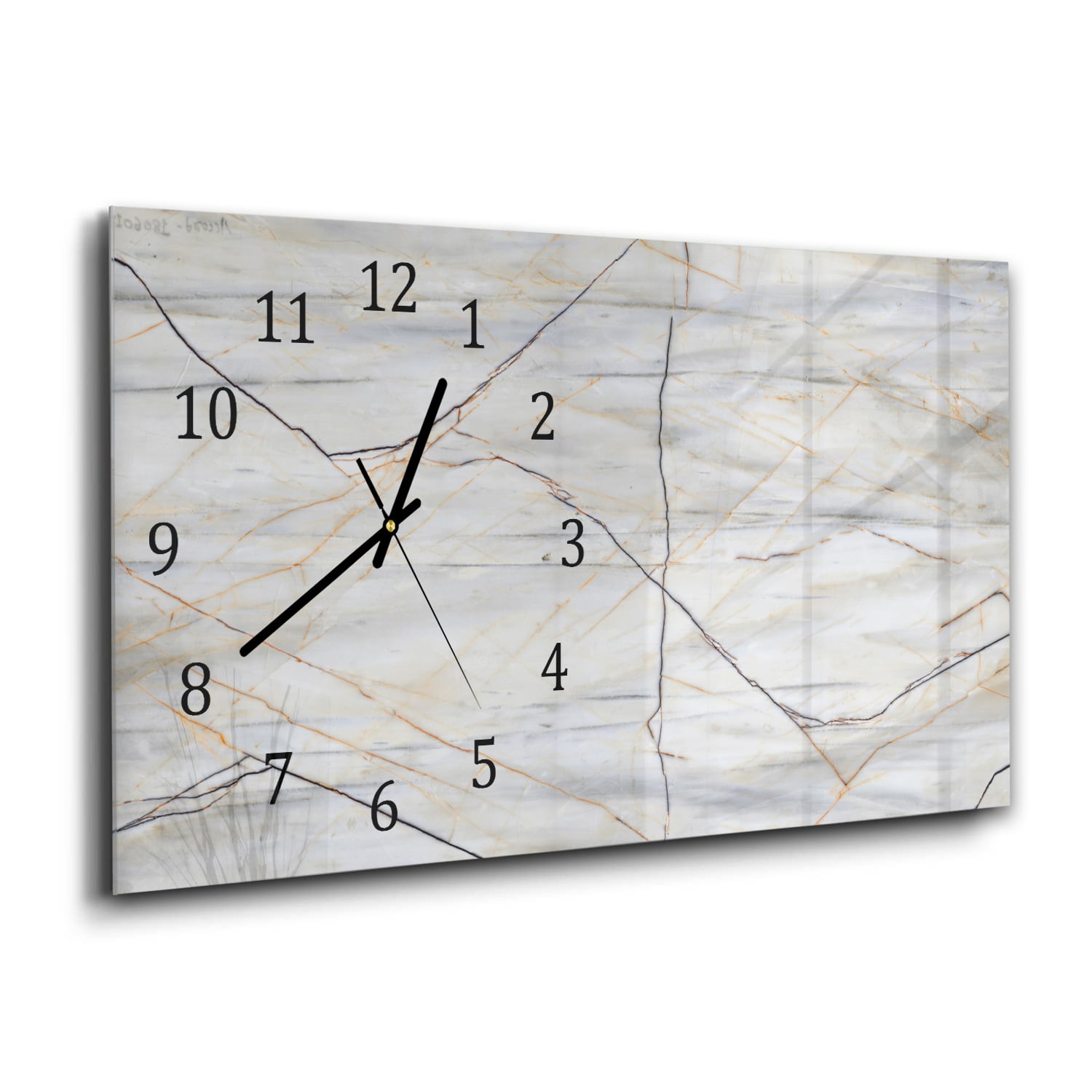 Wanduhr 60x30 - Natur-Marmor