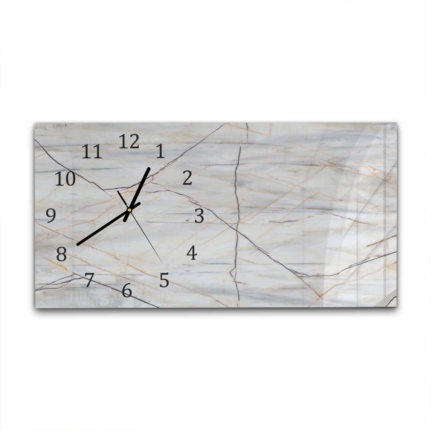 Wanduhr 60x30 - Natur-Marmor