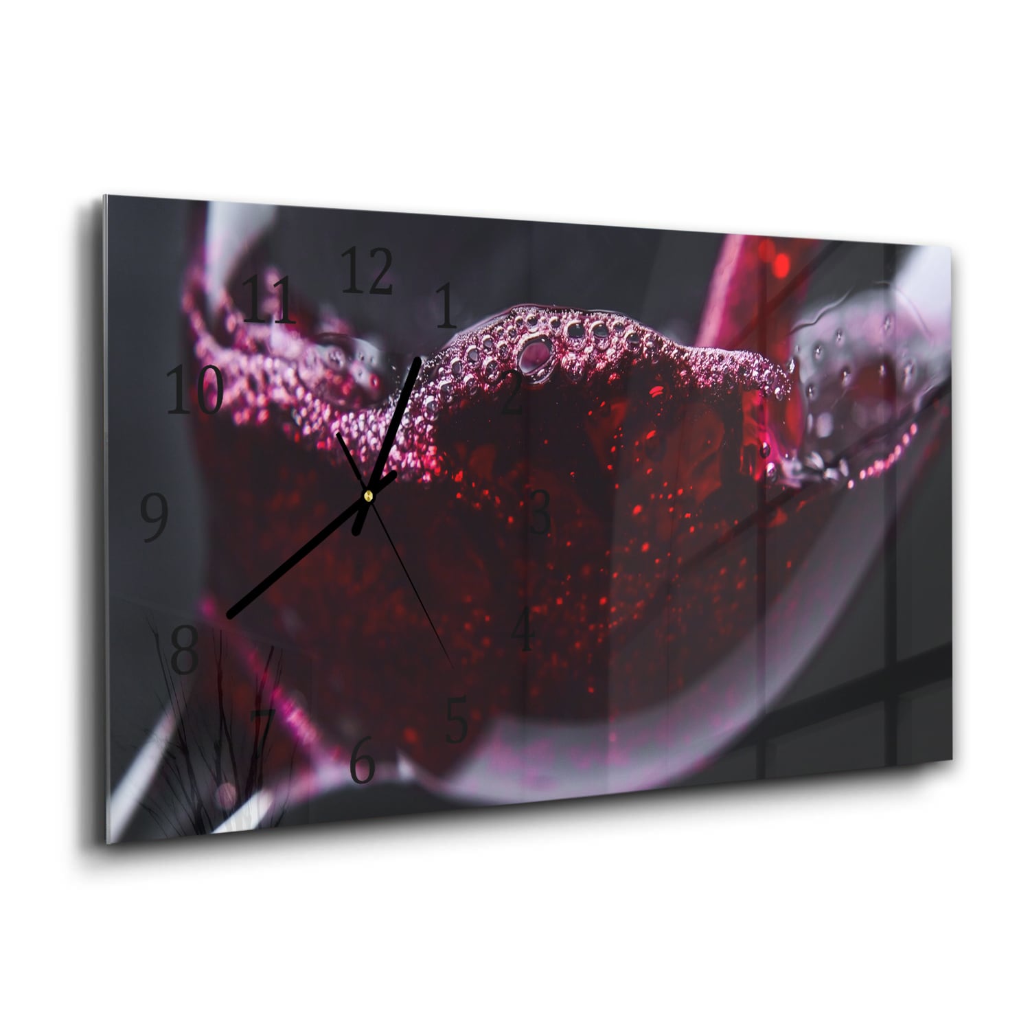 Wanduhr 60x30 - Rotwein