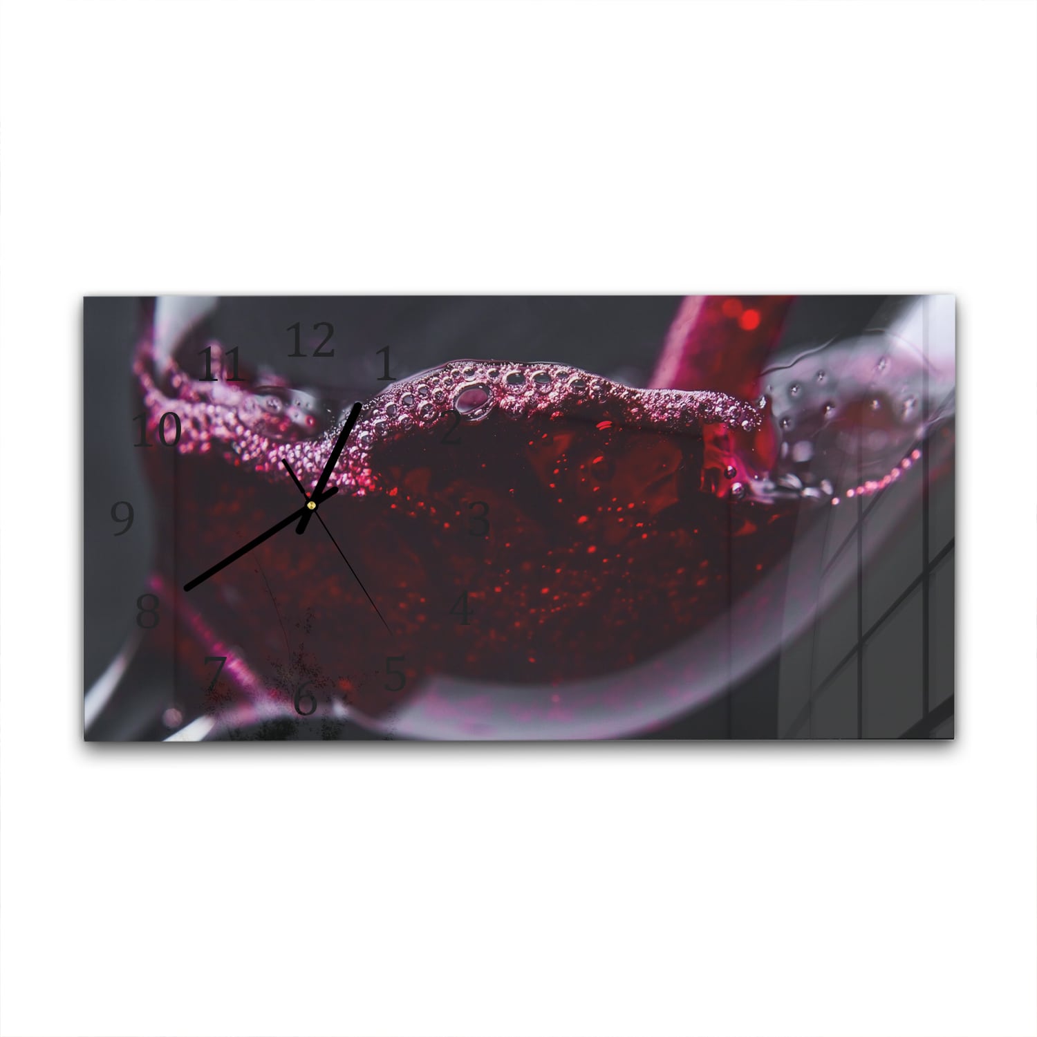 Wanduhr 60x30 - Rotwein