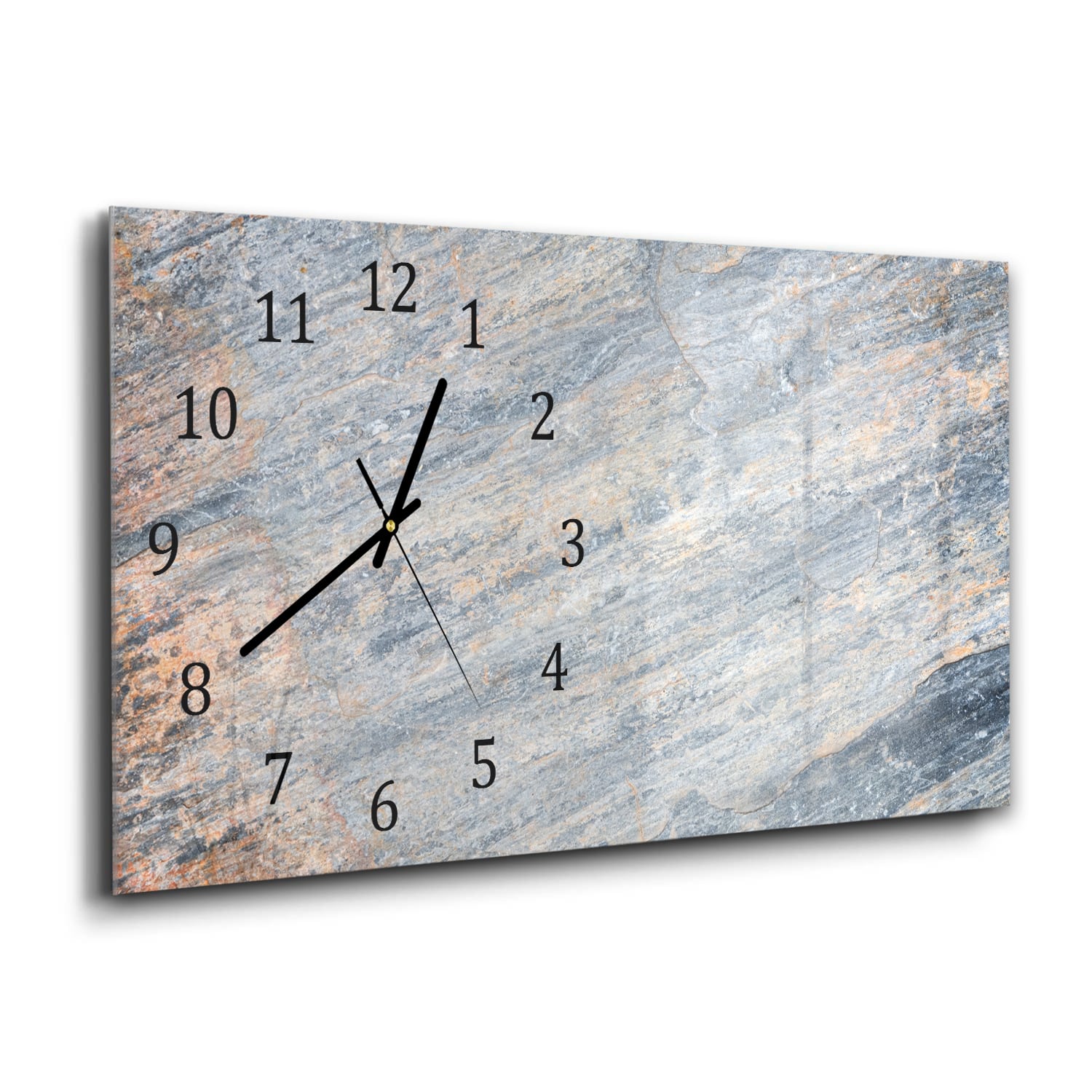 Wanduhr 60x30 - Bunter Schiefer