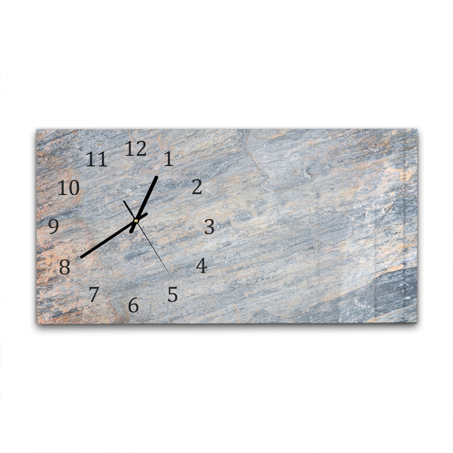 Wanduhr 60x30 - Bunter Schiefer