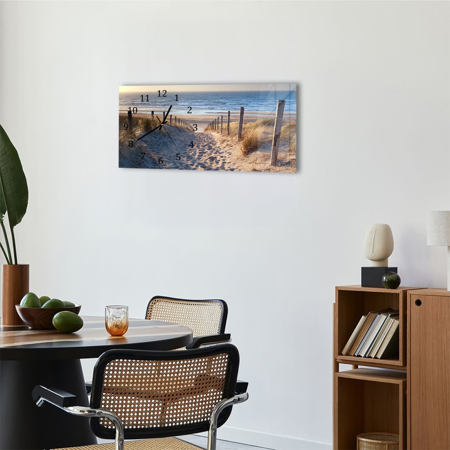 Wanduhr 60x30 - Pfad zur Nordsee