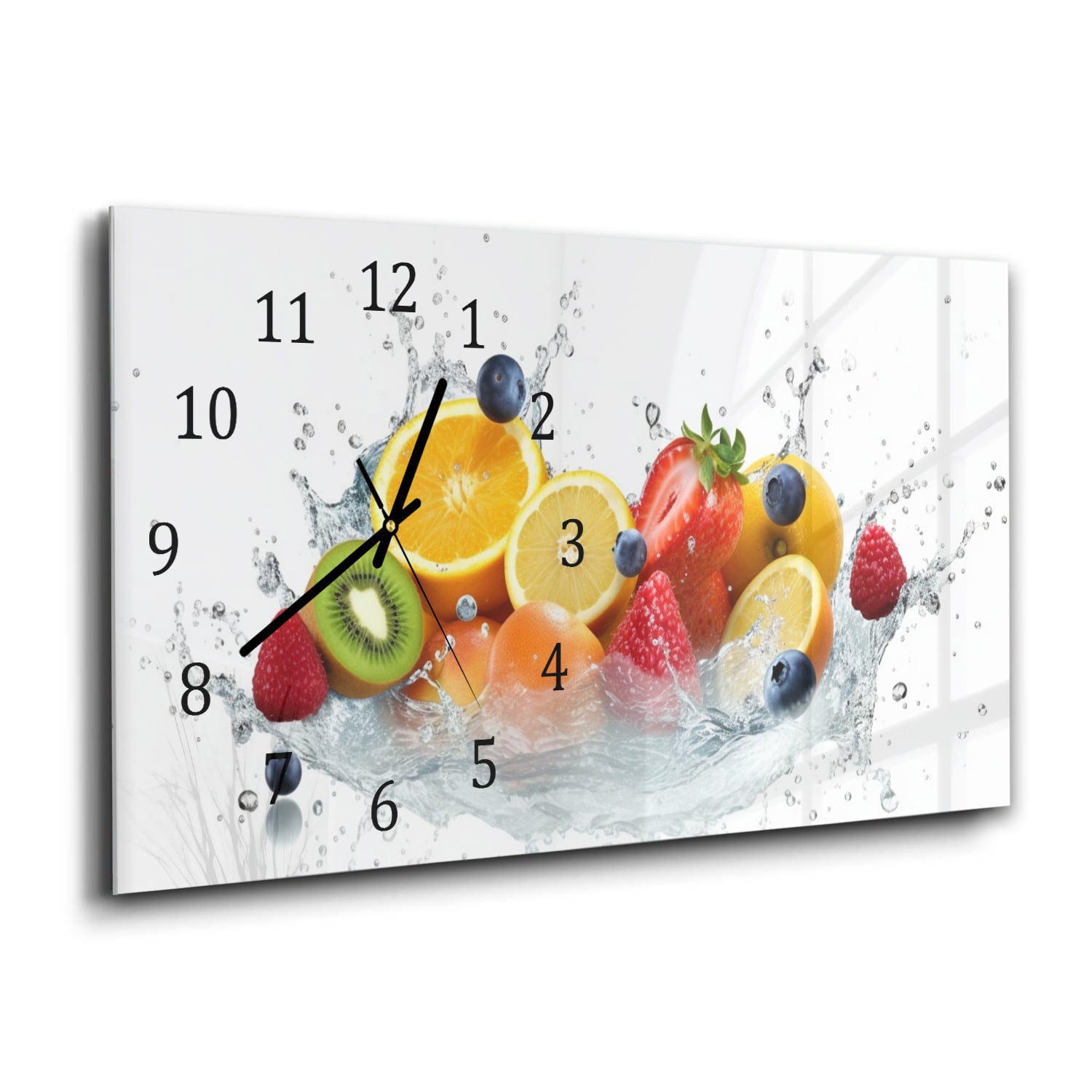 Wanduhr 60x30 - Früchte-Explosion