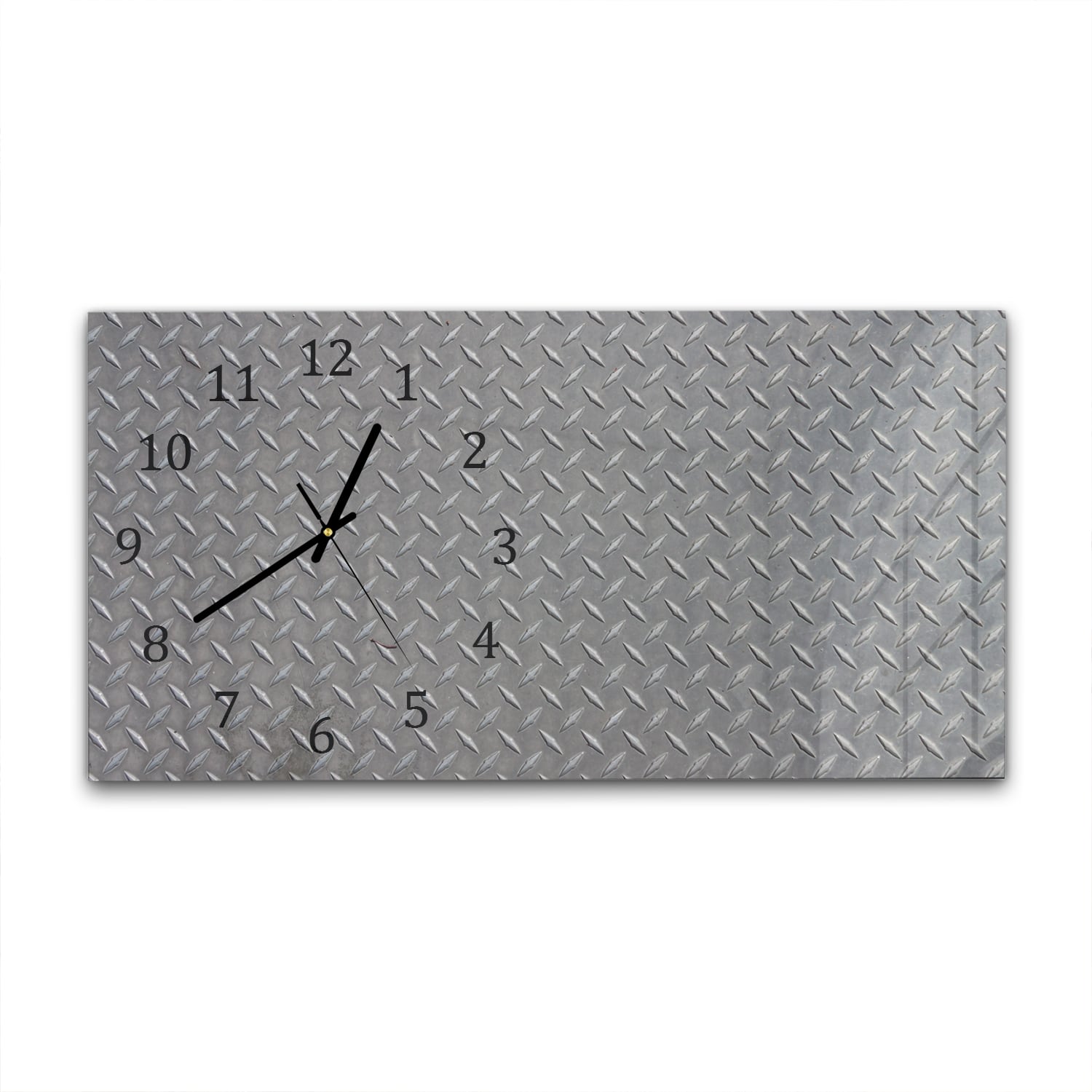 Wanduhr 60x30 - Riffelblech-Textur