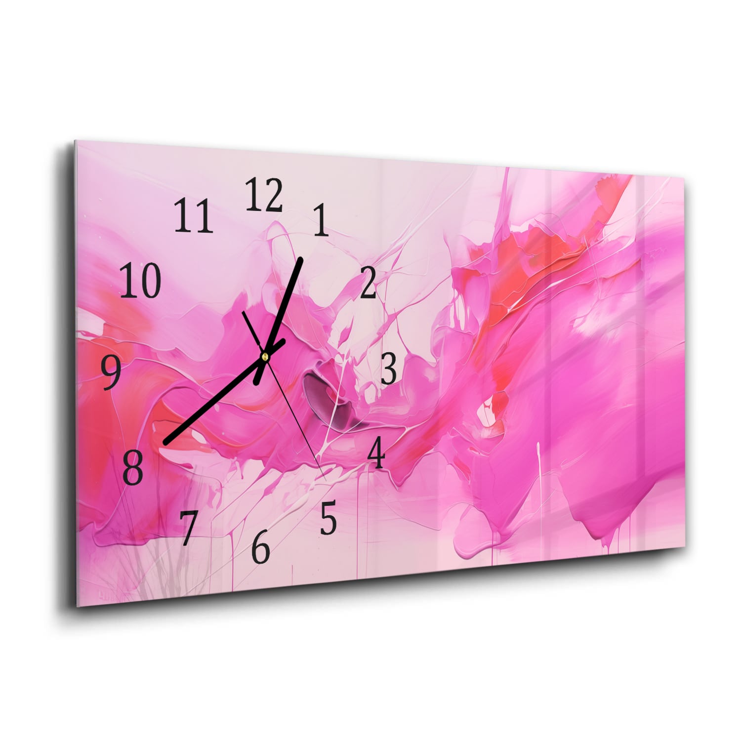 Wanduhr 60x30 - Abstrakte Farbart