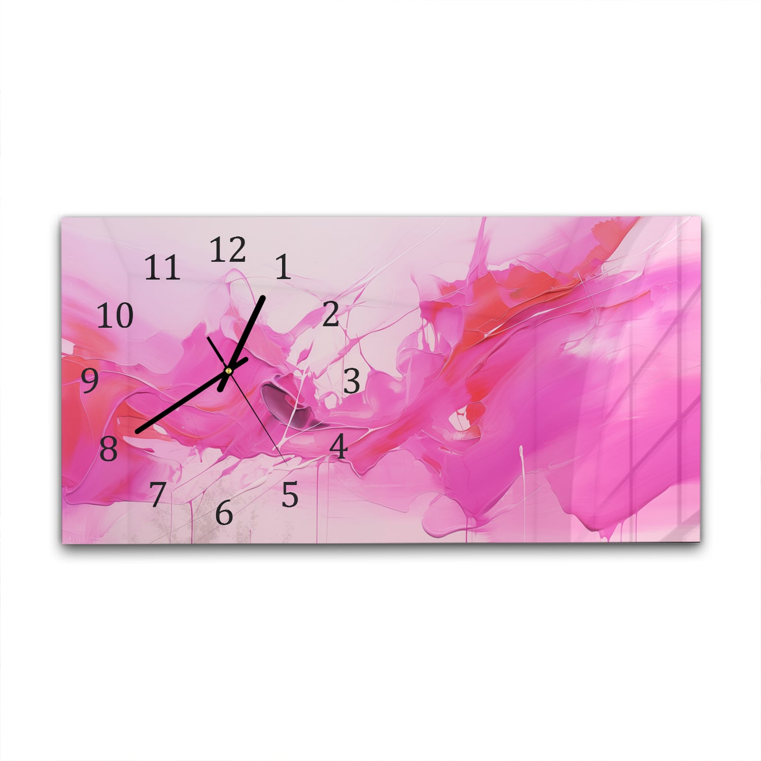 Wanduhr 60x30 - Abstrakte Farbart