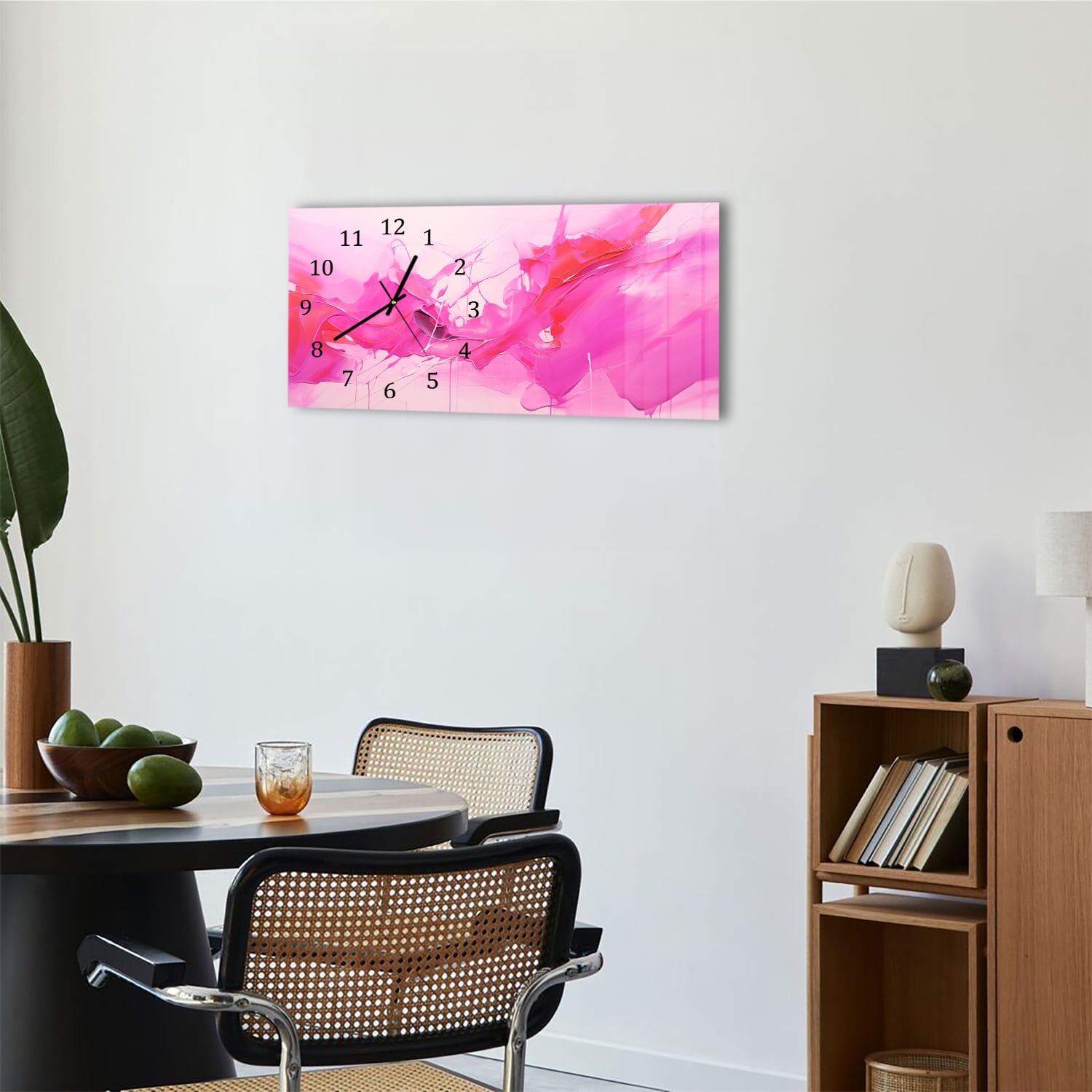 Wanduhr 60x30 - Abstrakte Farbart