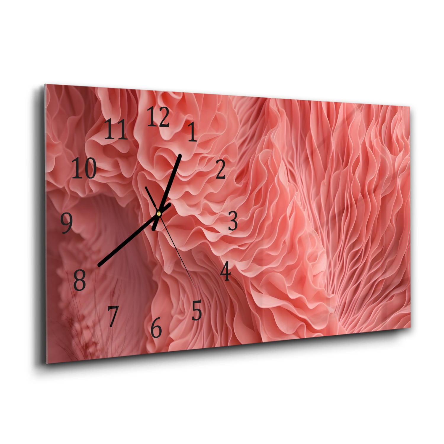 Wanduhr 60x30 - Organische Textur von Korallen