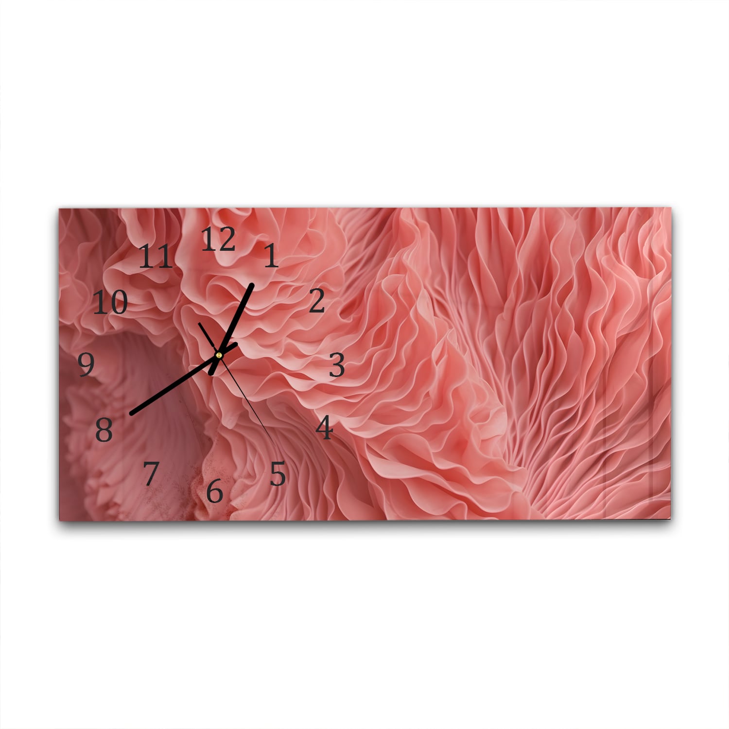 Wanduhr 60x30 - Organische Textur von Korallen