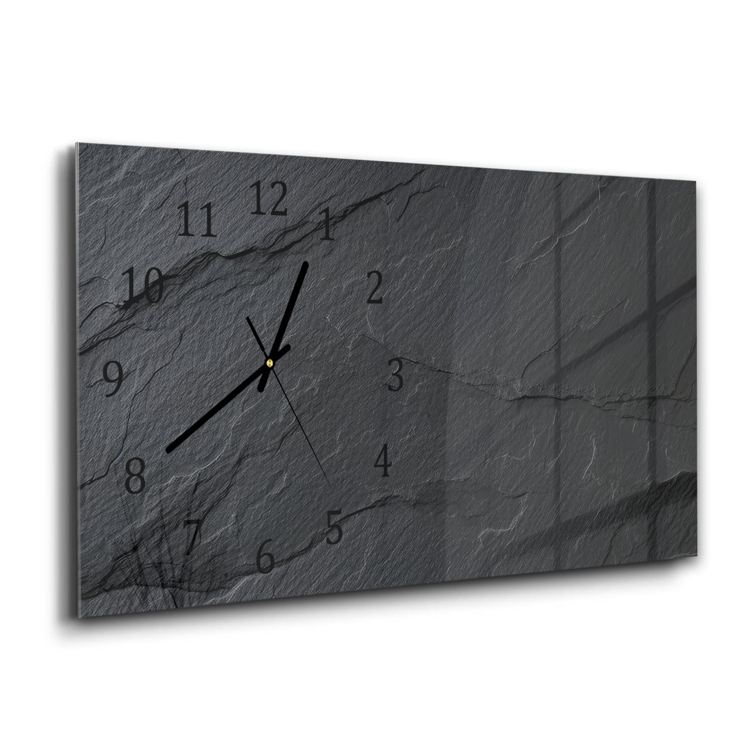 Wanduhr 60x30 - Schiefer-Textur