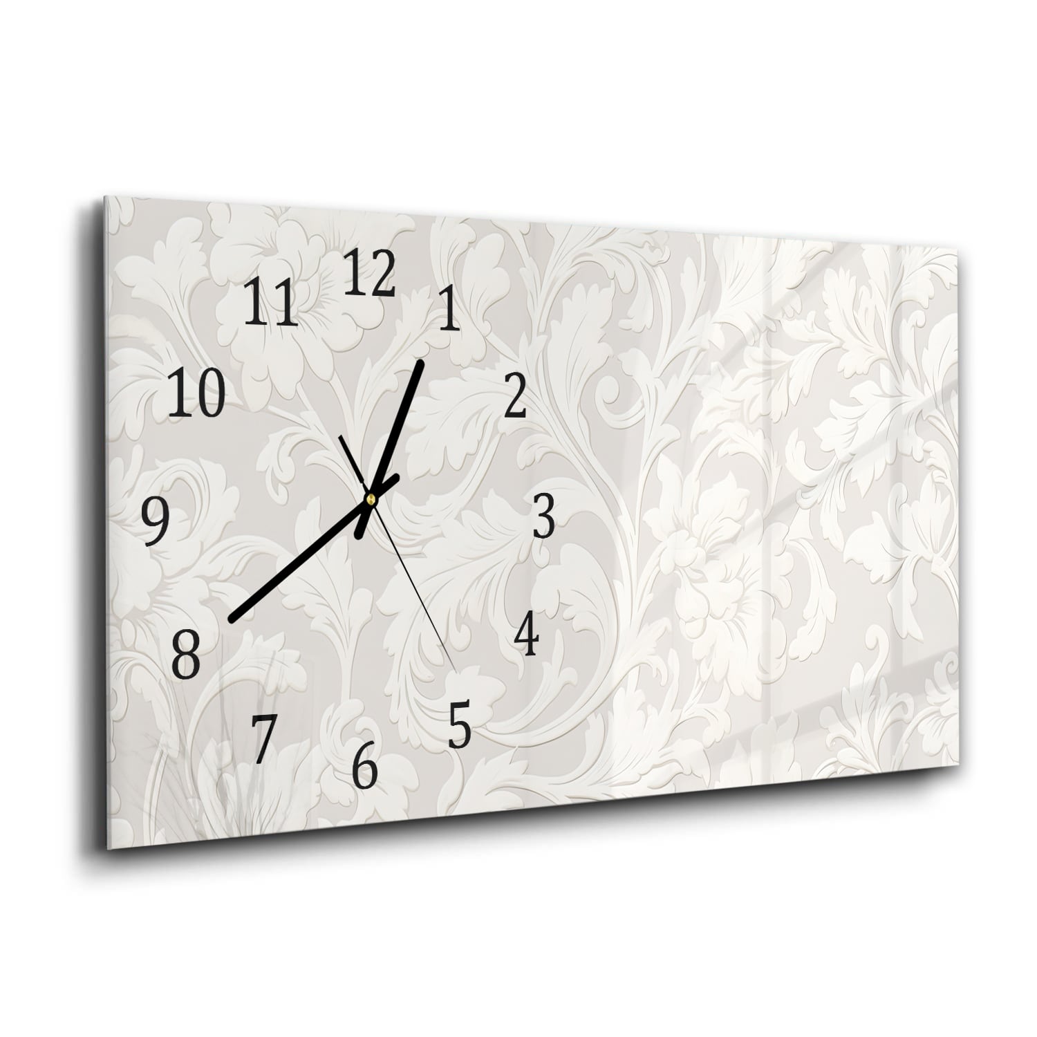 Wanduhr 60x30 - Französisches Vintage-Blumenmuster