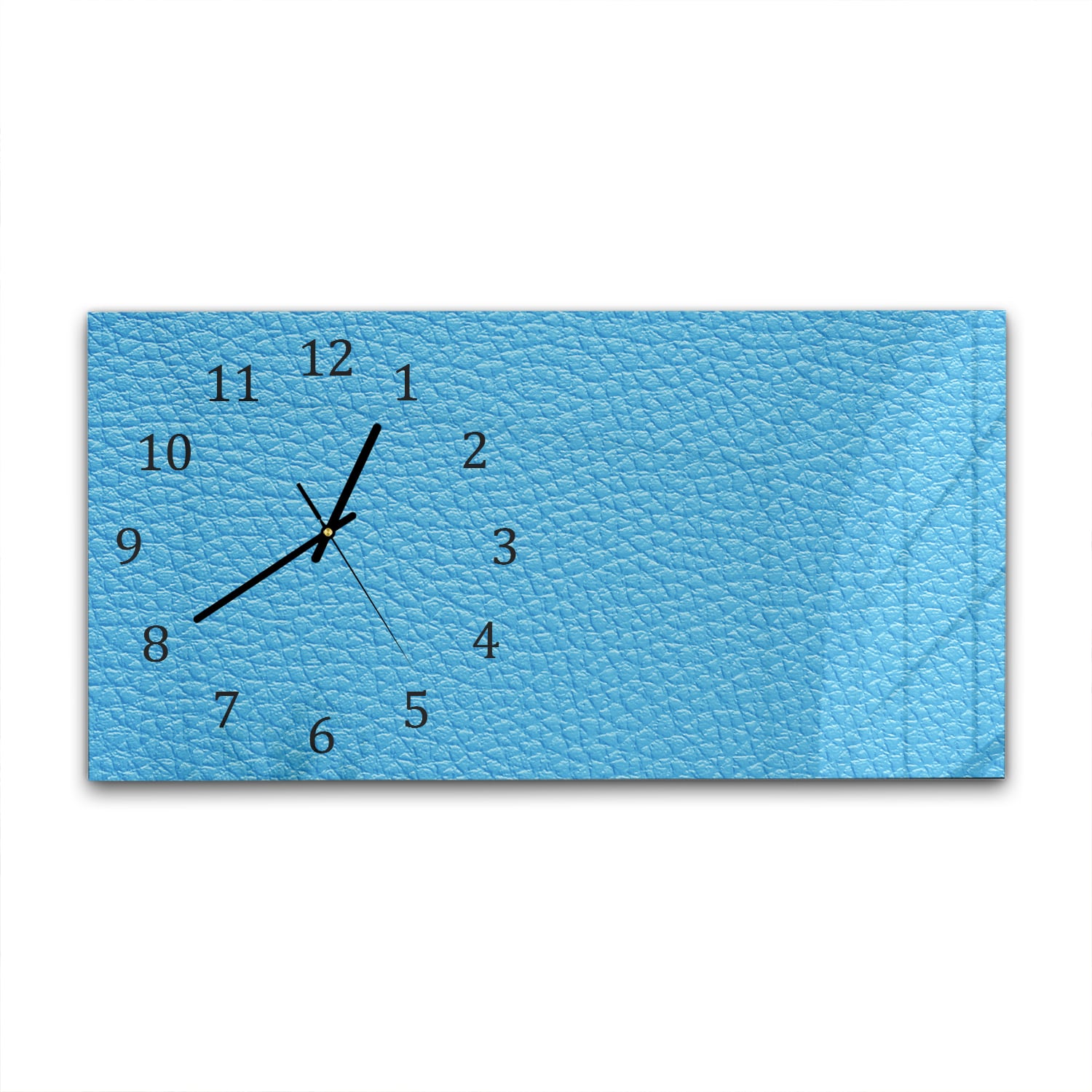 Wanduhr 60x30 - Hellblauer See