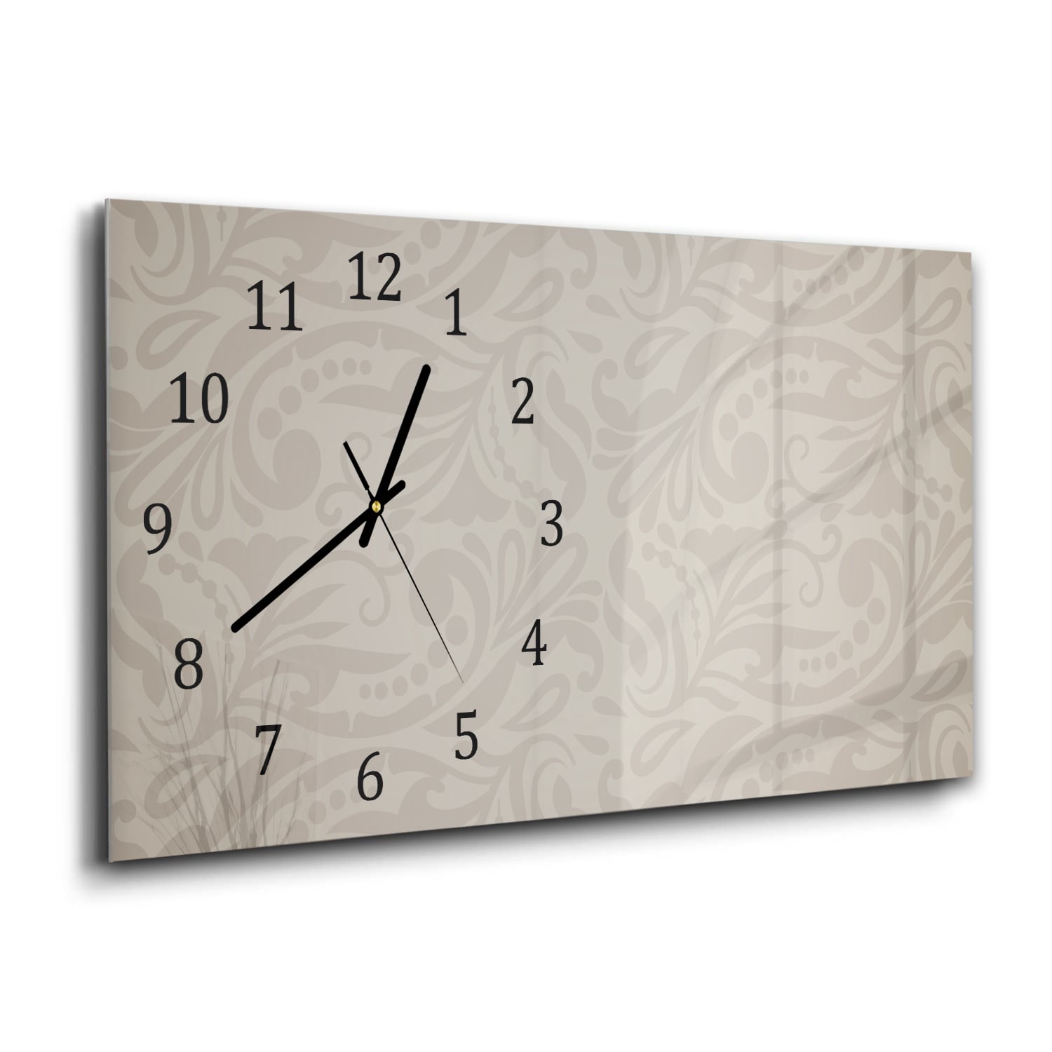 Wanduhr 60x30 - Dekoratives klassisches Blumenmuster