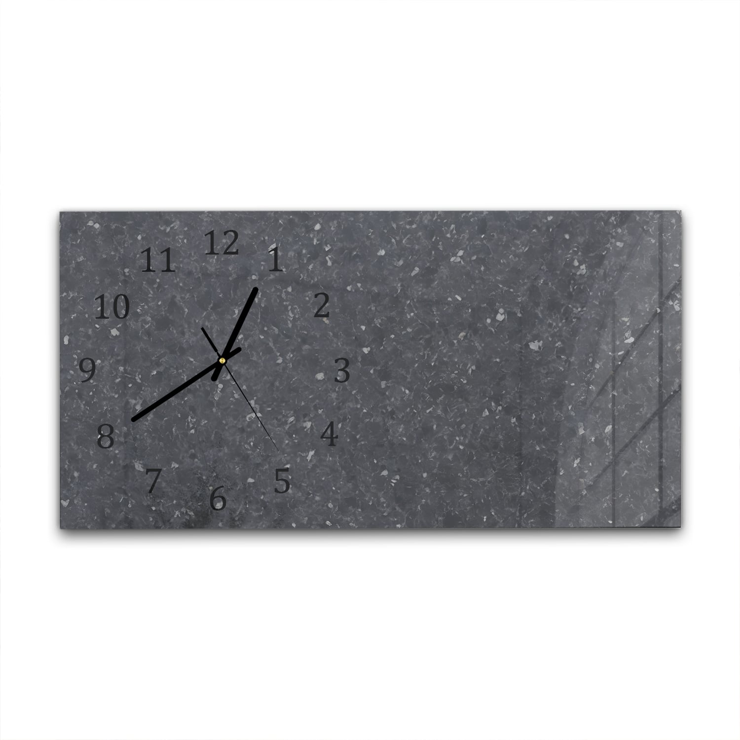 Wanduhr 60x30 - Schwarzer Granit