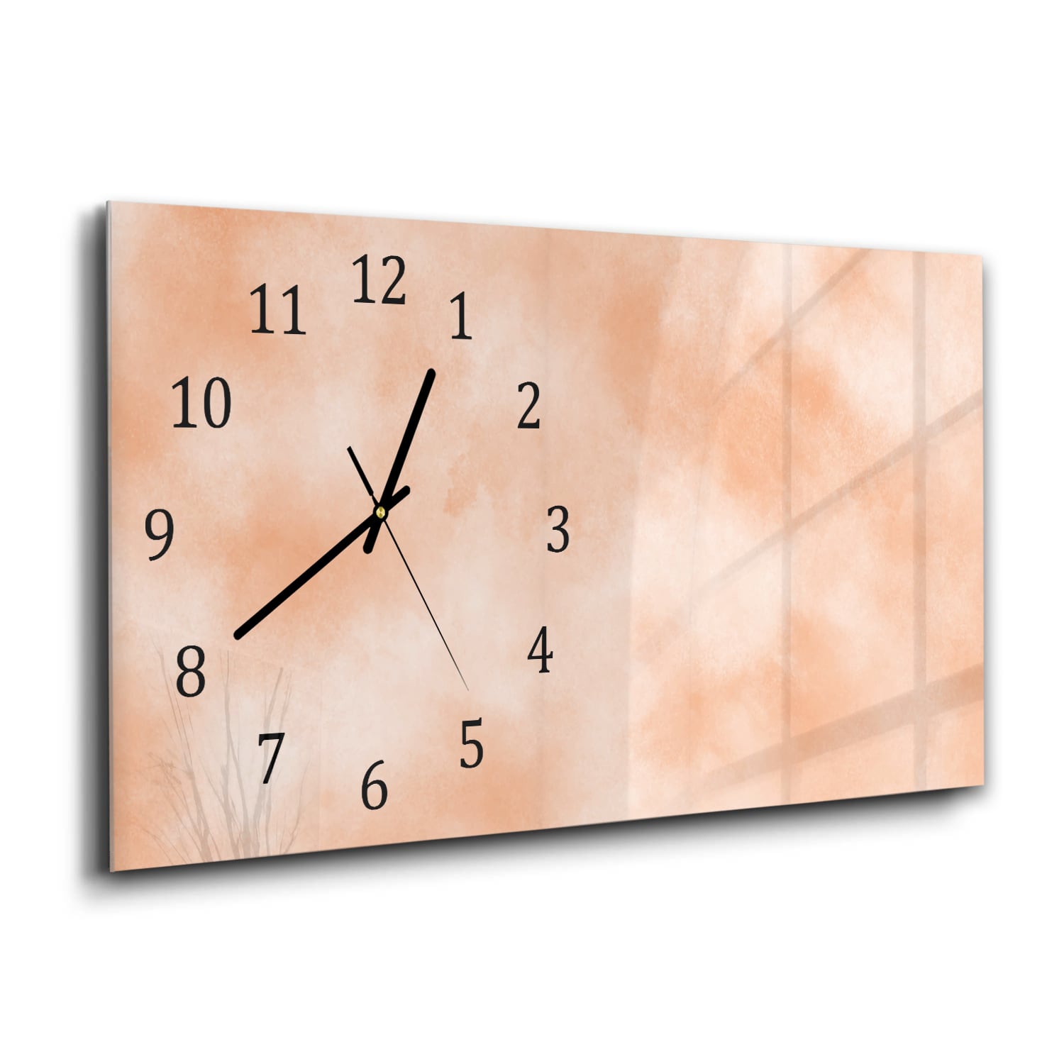 Wanduhr 60x30 - Abstrakte Aquarell-Textur