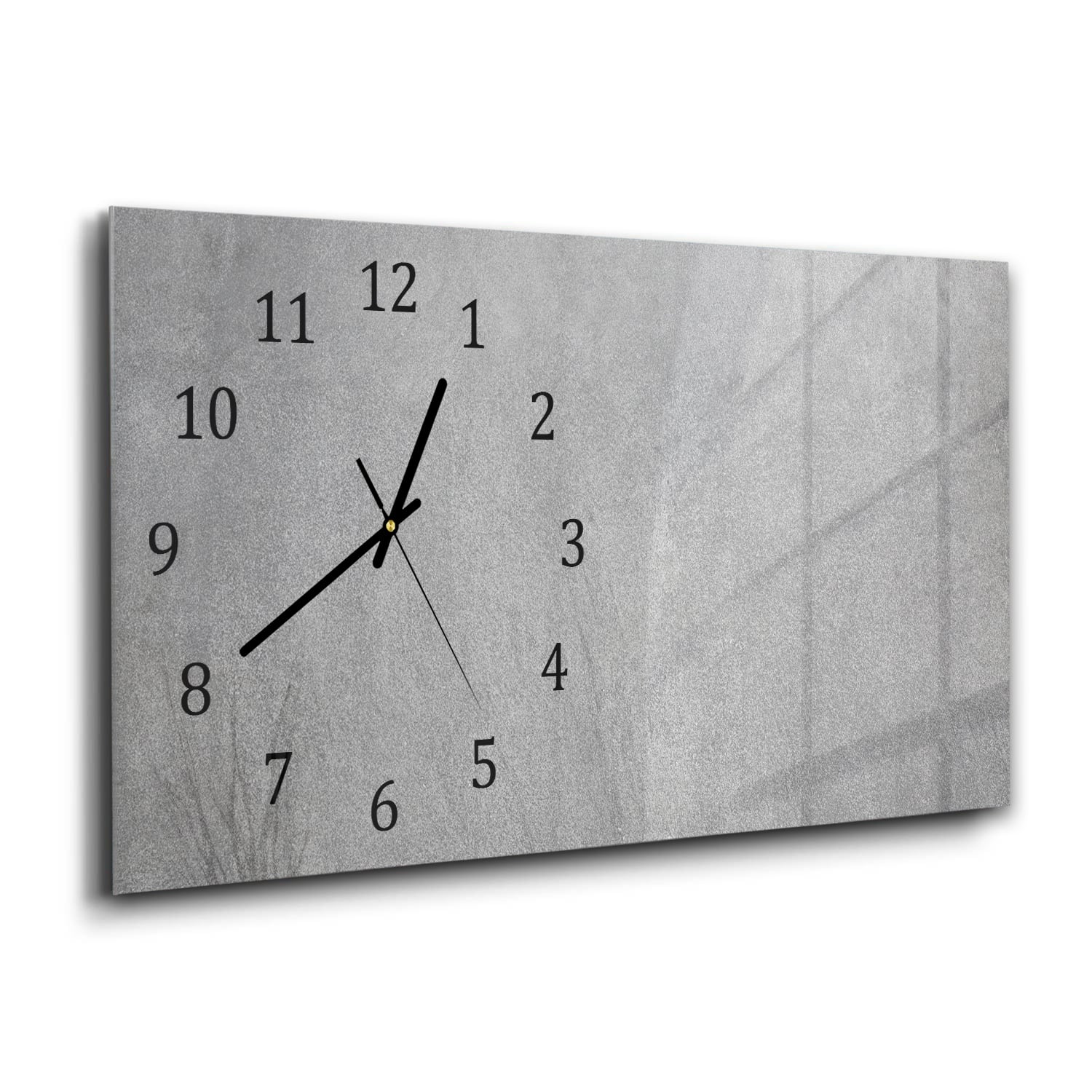 Wanduhr 60x30 - Graue Betonwand