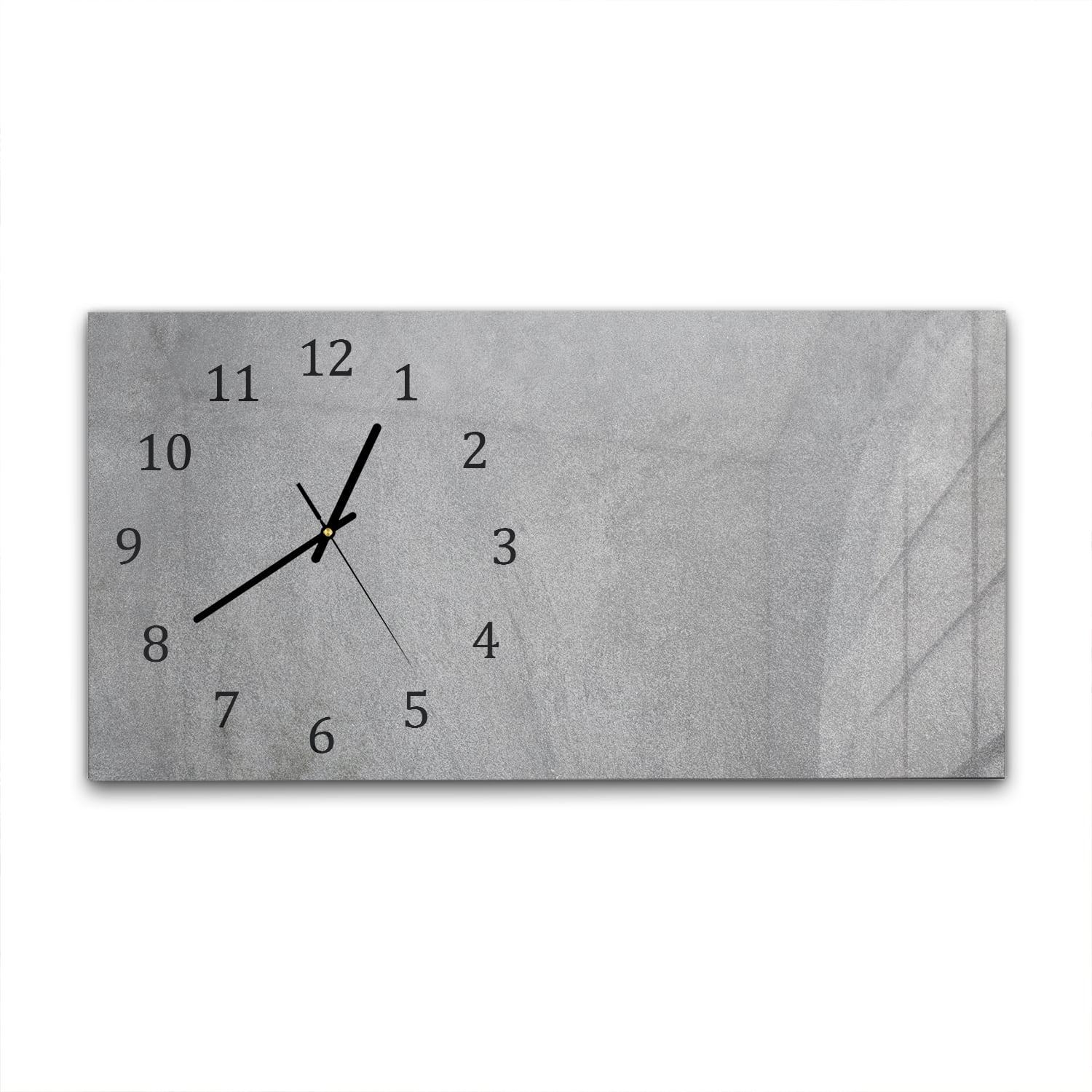 Wanduhr 60x30 - Graue Betonwand