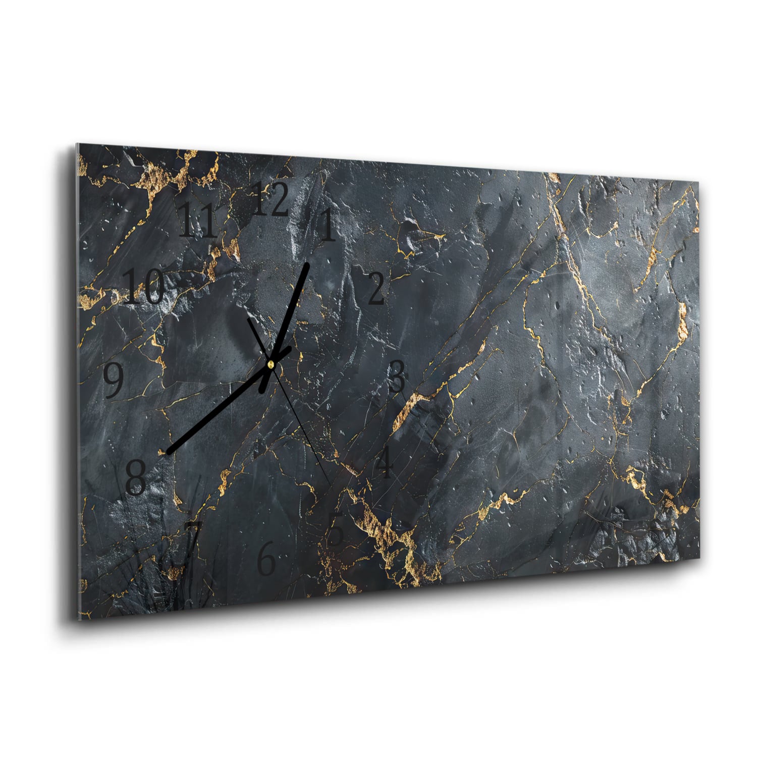 Wanduhr 60x30 - Abstrakte Marmor-Flüssigkeitskunst