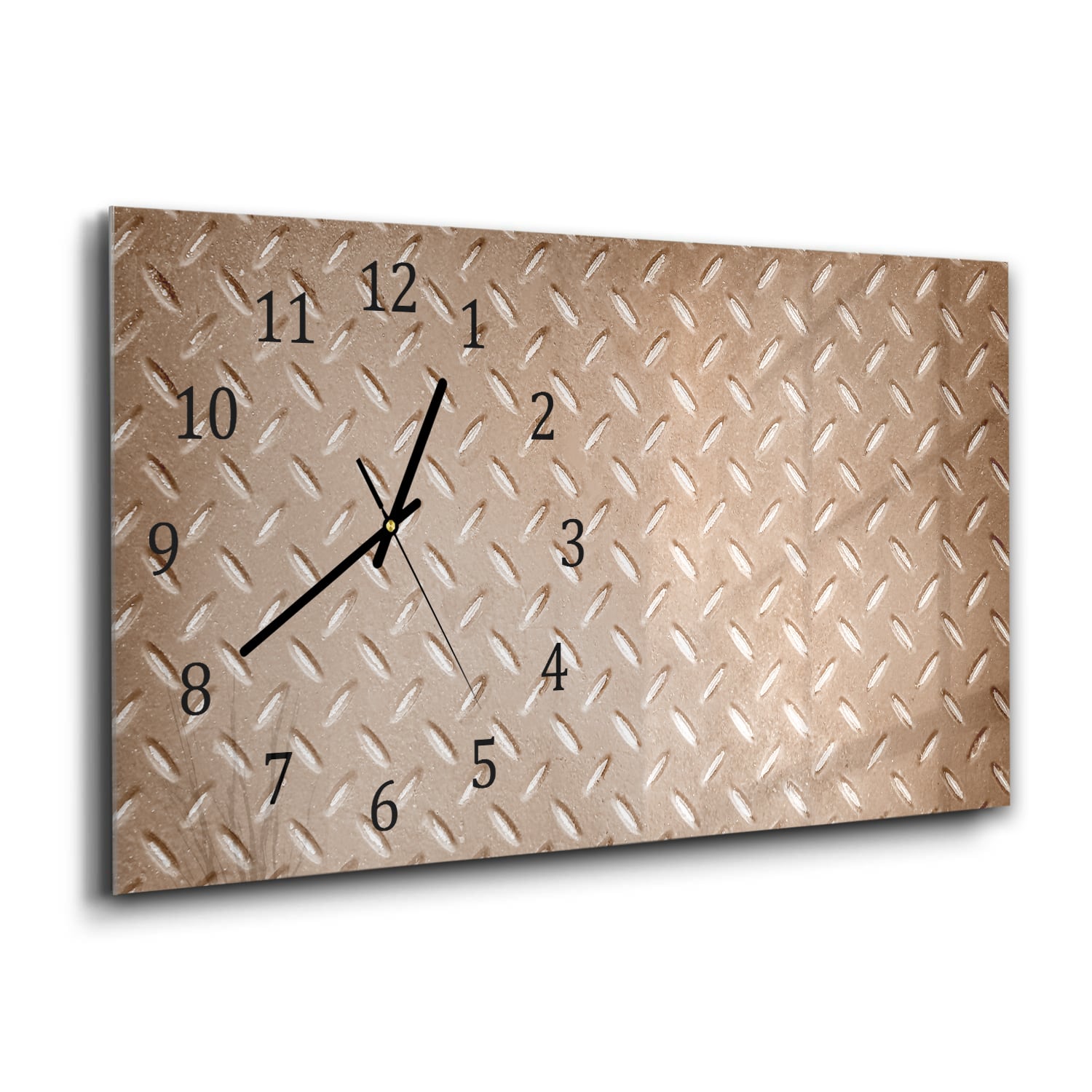 Wanduhr 60x30 - Rostige Riffelblech