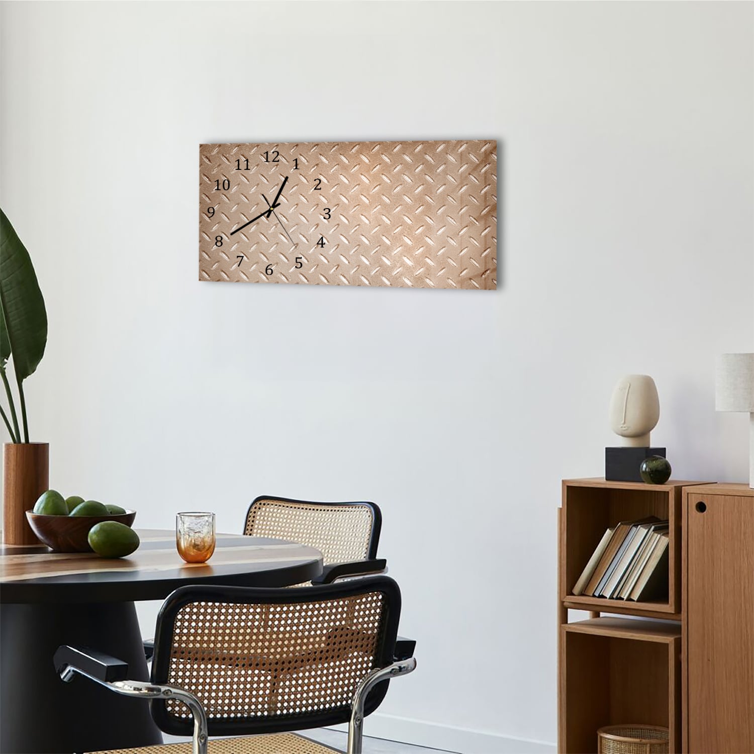 Wanduhr 60x30 - Rostige Riffelblech