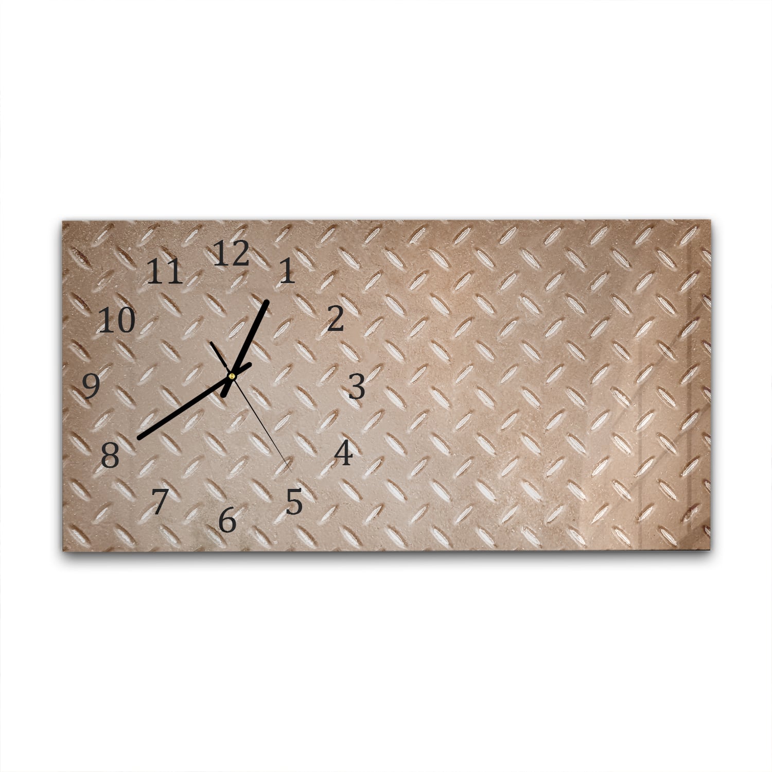 Wanduhr 60x30 - Rostige Riffelblech