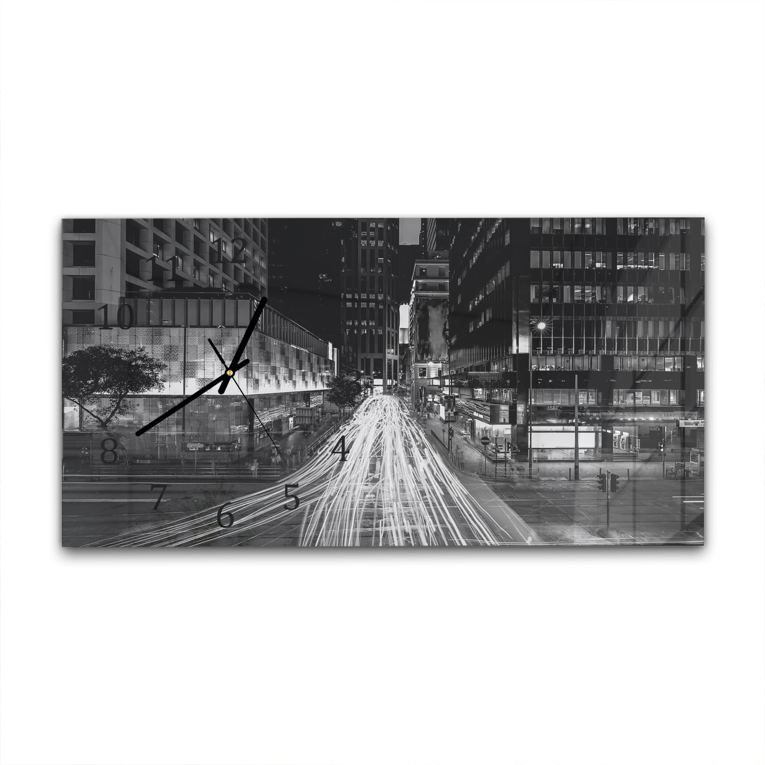 Wanduhr 60x30 - Bewegte Lichter