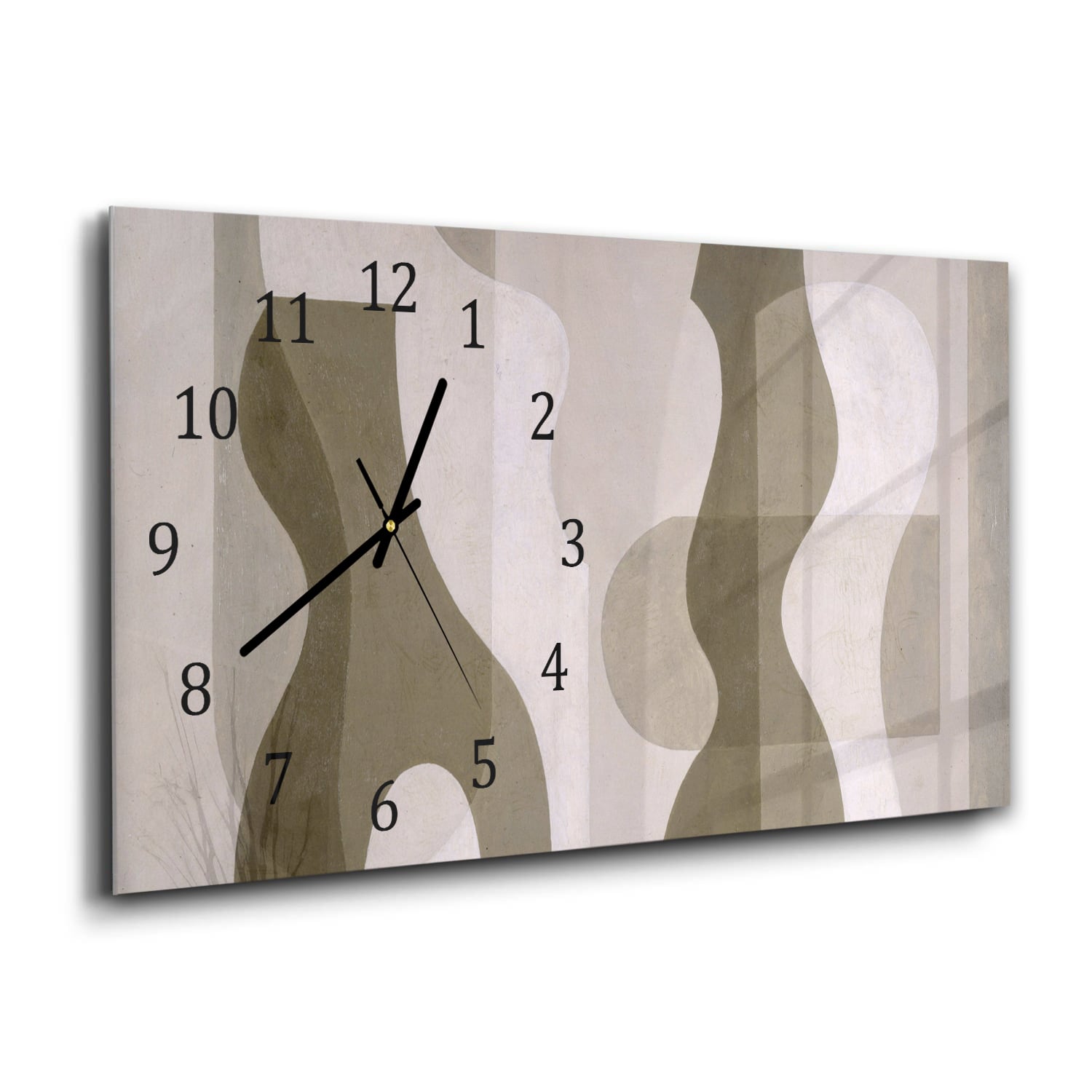 Wanduhr 60x30 - Aquarell-Gemälde abstrakt