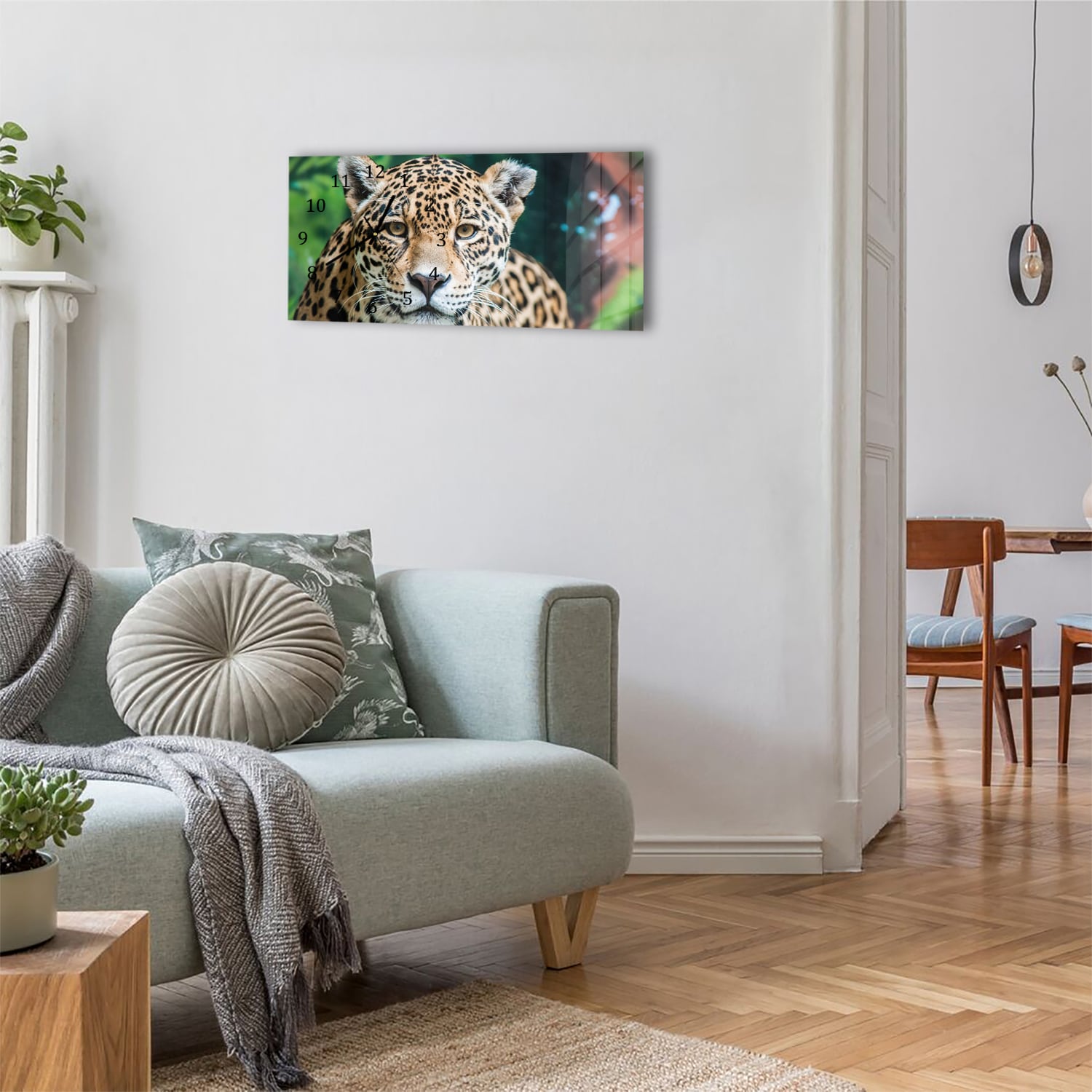 Wanduhr 60x30 - Jaguar