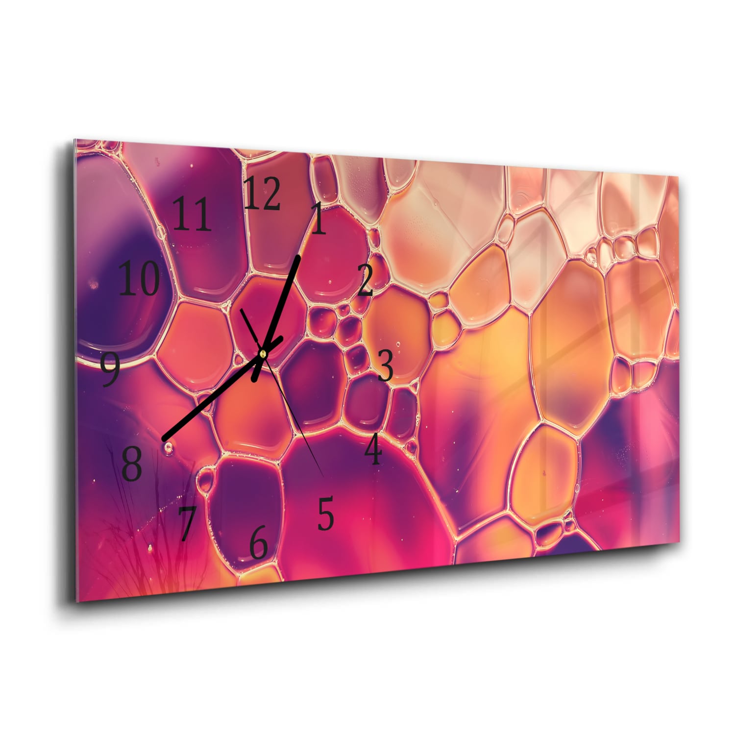 Wanduhr 60x30 - Abstrakte Wassertropfen