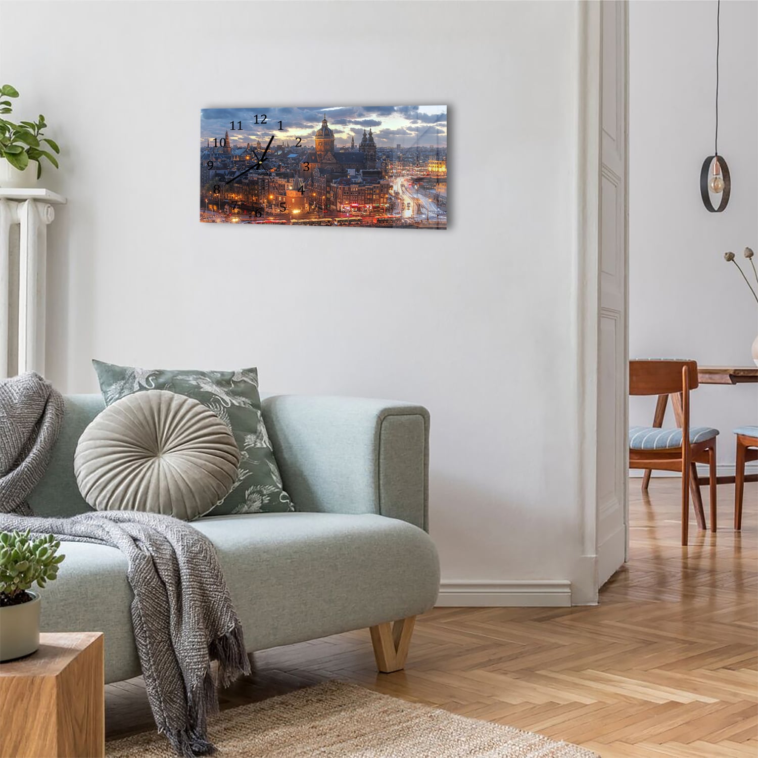 Wanduhr 60x30 - Amsterdam