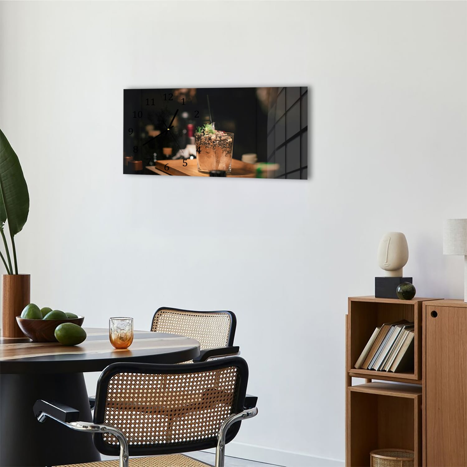 Wanduhr 60x30 - Exotisches Getränk