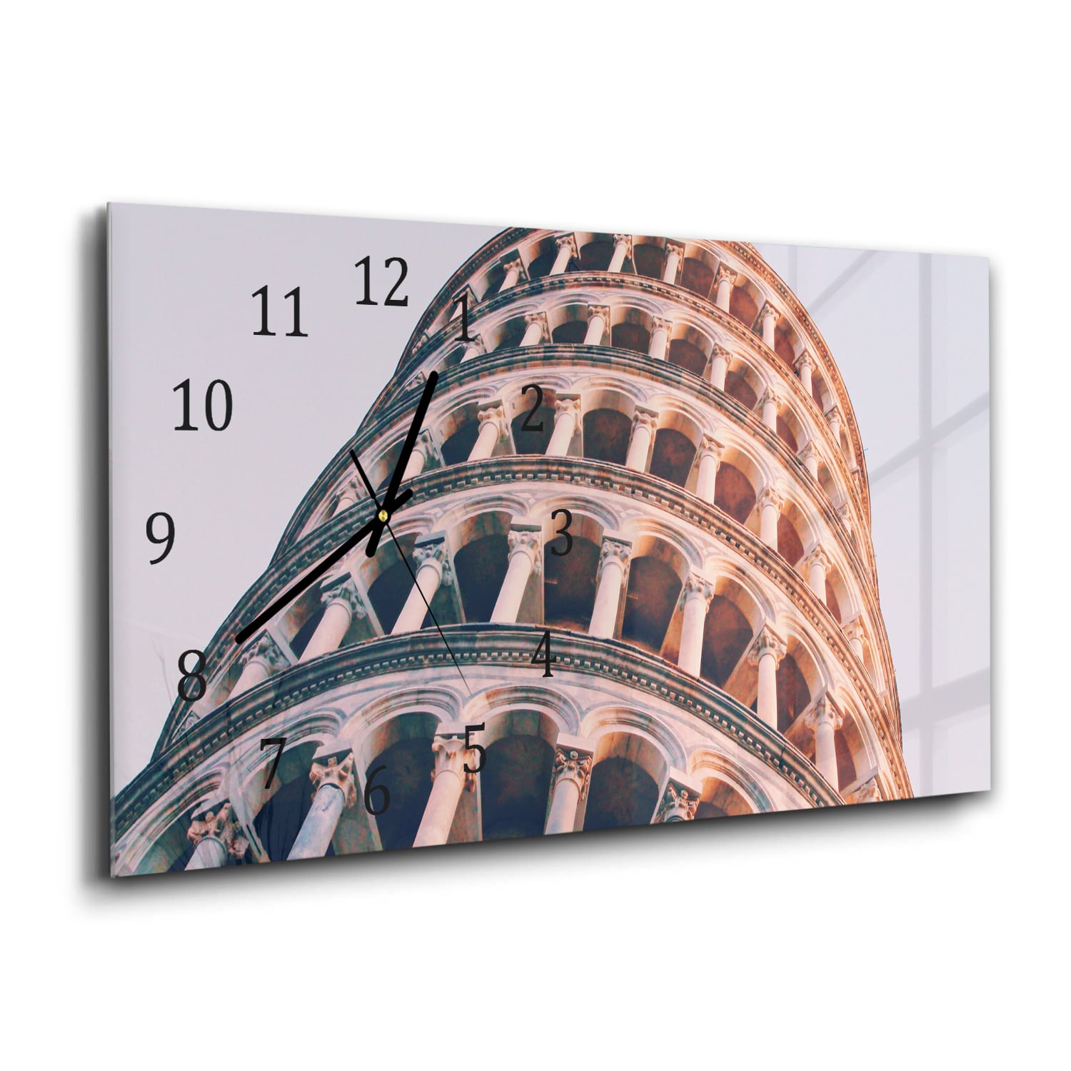 Wanduhr 60x30 - Der Schiefe Turm von Pisa