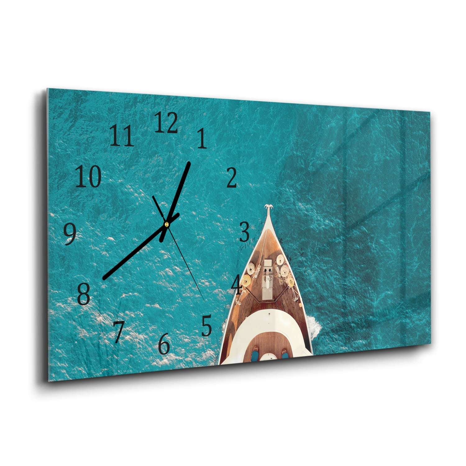 Wanduhr 60x30 - Vorderseite der Yacht