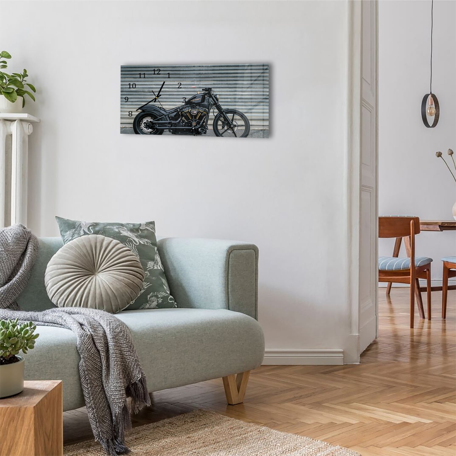 Wanduhr 60x30 - Harley Davidson