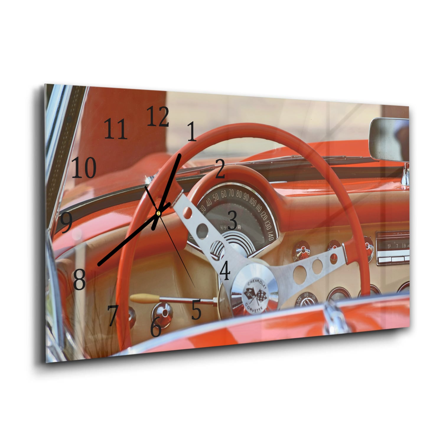 Wanduhr 60x30 - Corvette-Innenraum
