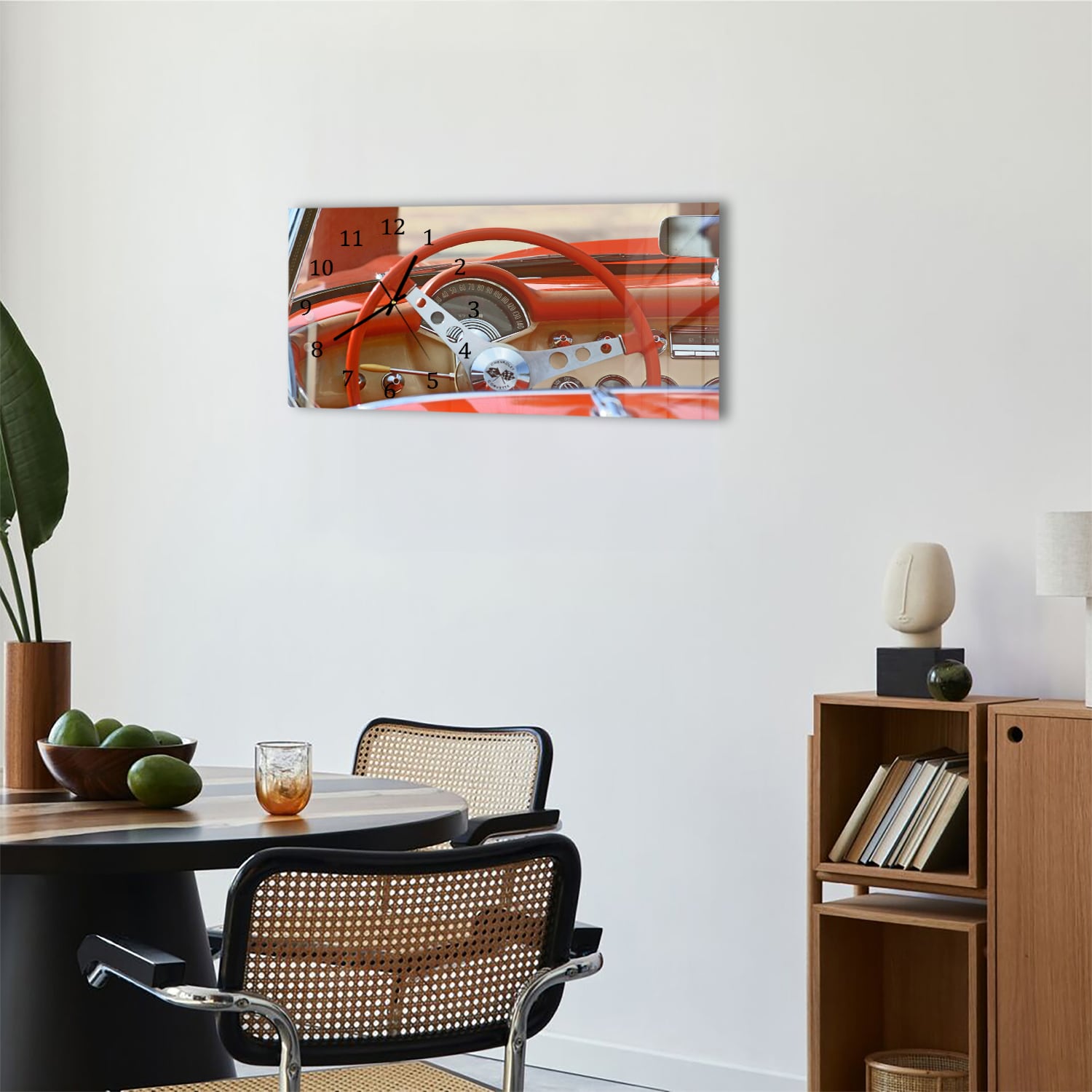 Wanduhr 60x30 - Corvette-Innenraum