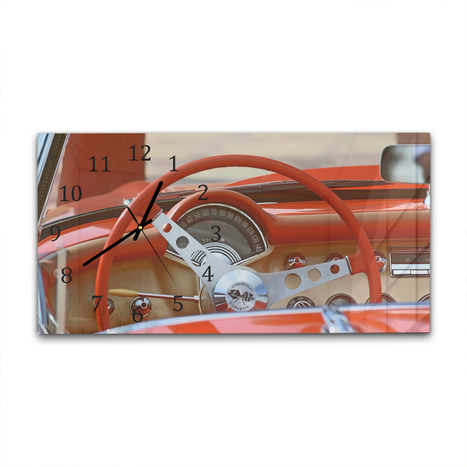 Wanduhr 60x30 - Corvette-Innenraum