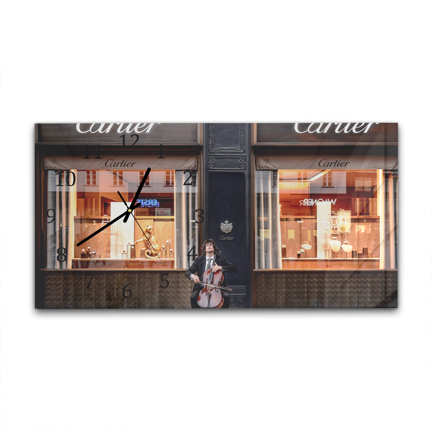 Wanduhr 60x30 - Cartier-Geschäft