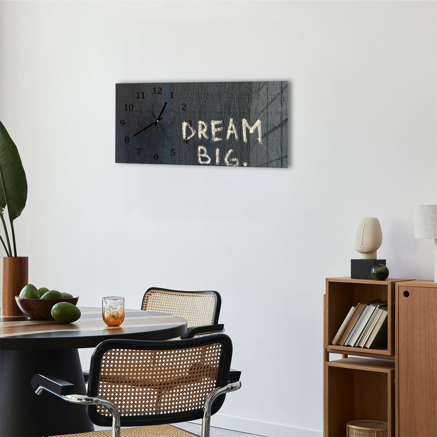 Wanduhr 60x30 - Dream Big