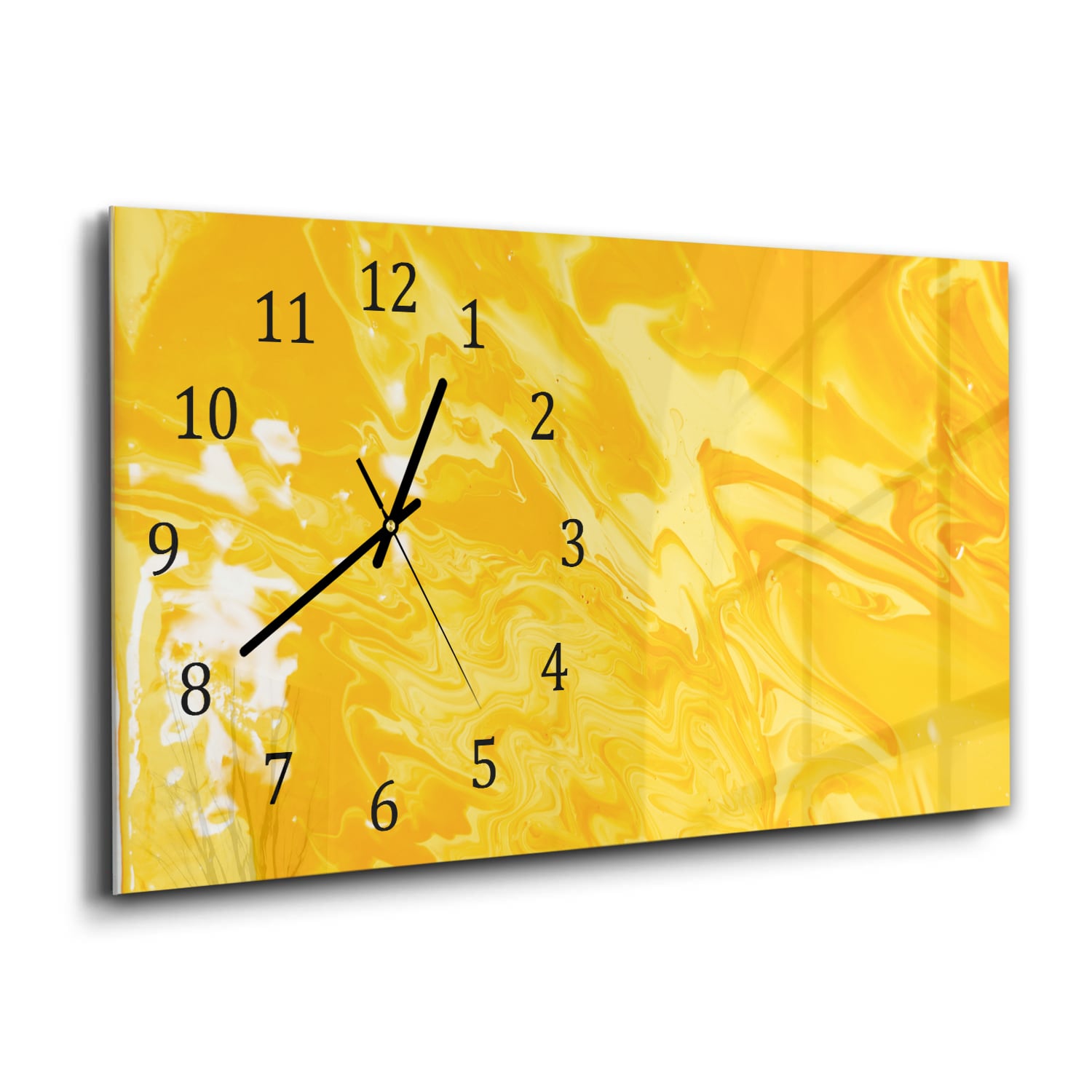 Wanduhr 60x30 - Abstrakt gelb