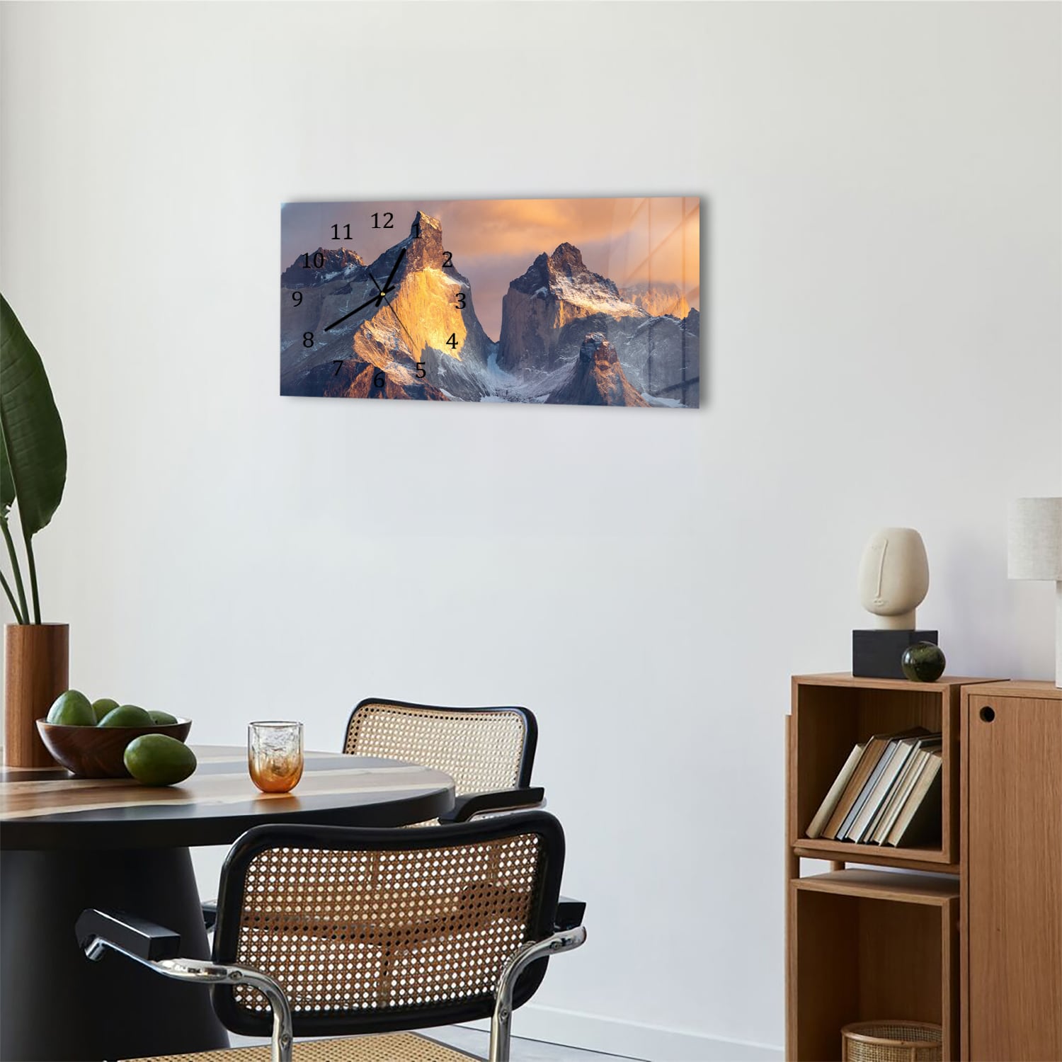 Wanduhr 60x30 - Hohe raue Berge